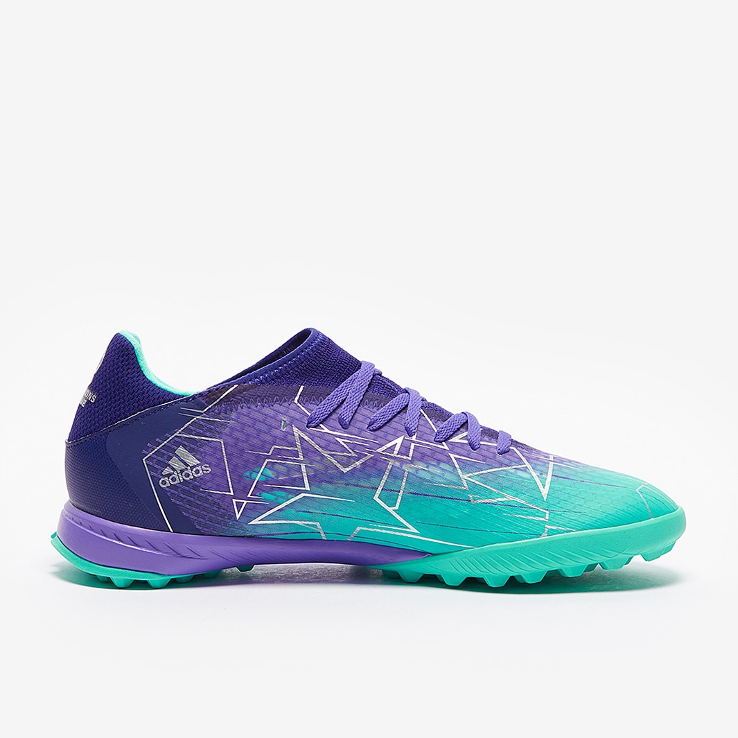 adidas X Speedflow.3 TF - Purple Rush/Silver Metallic/Mint Rush