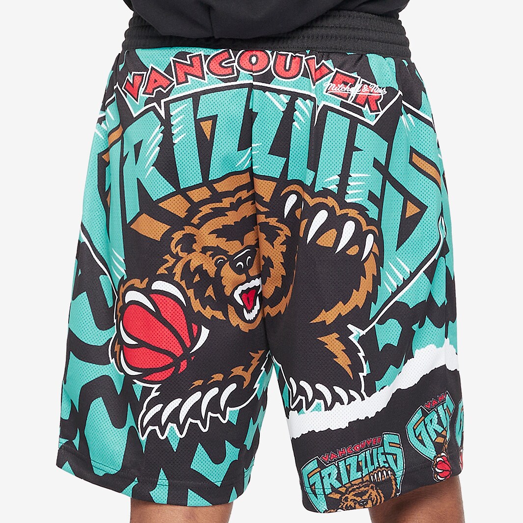 Mitchell & Ness Mens NBA Vancouver Grizzlies Shorts PSHR1220-VGRYYPPPBKTL  Black/Teal