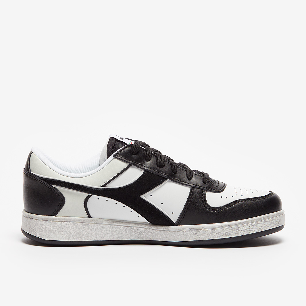 Zapatillas Diadora Magic Basket Mid Icona Leather - Blanco/Rojo Granata, Para Hombre
