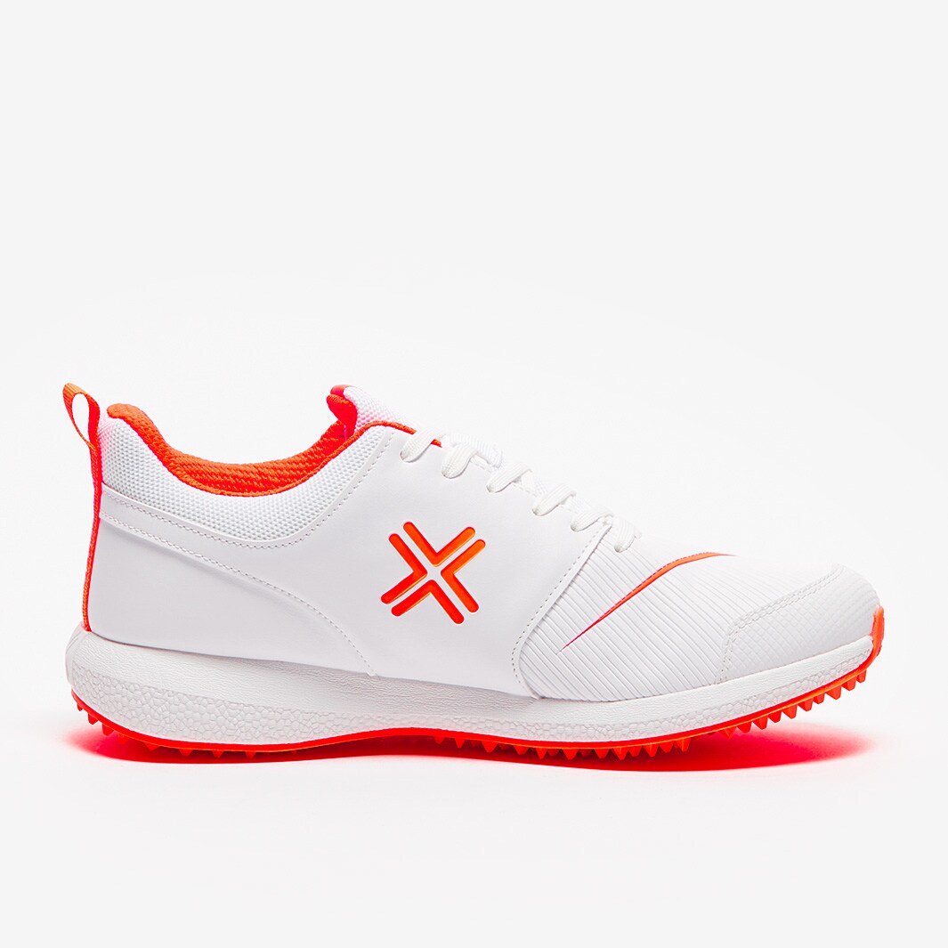 Payntr V Pimple Cricket Shoe White/Orange Mens Shoes ProDirect Cricket