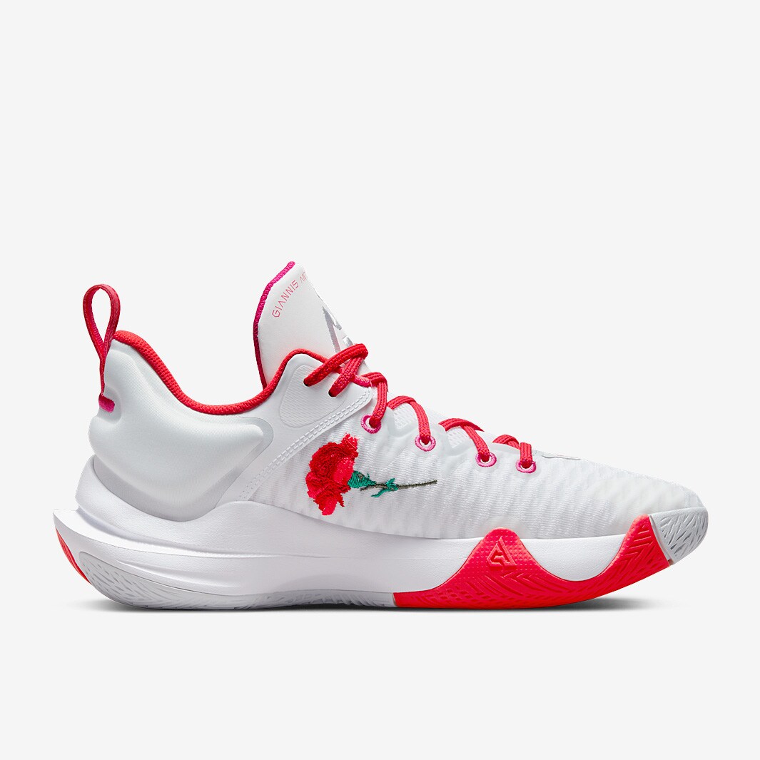 Nike Giannis Immortality White/Siren Red/Pink Prime/Pure Platinum