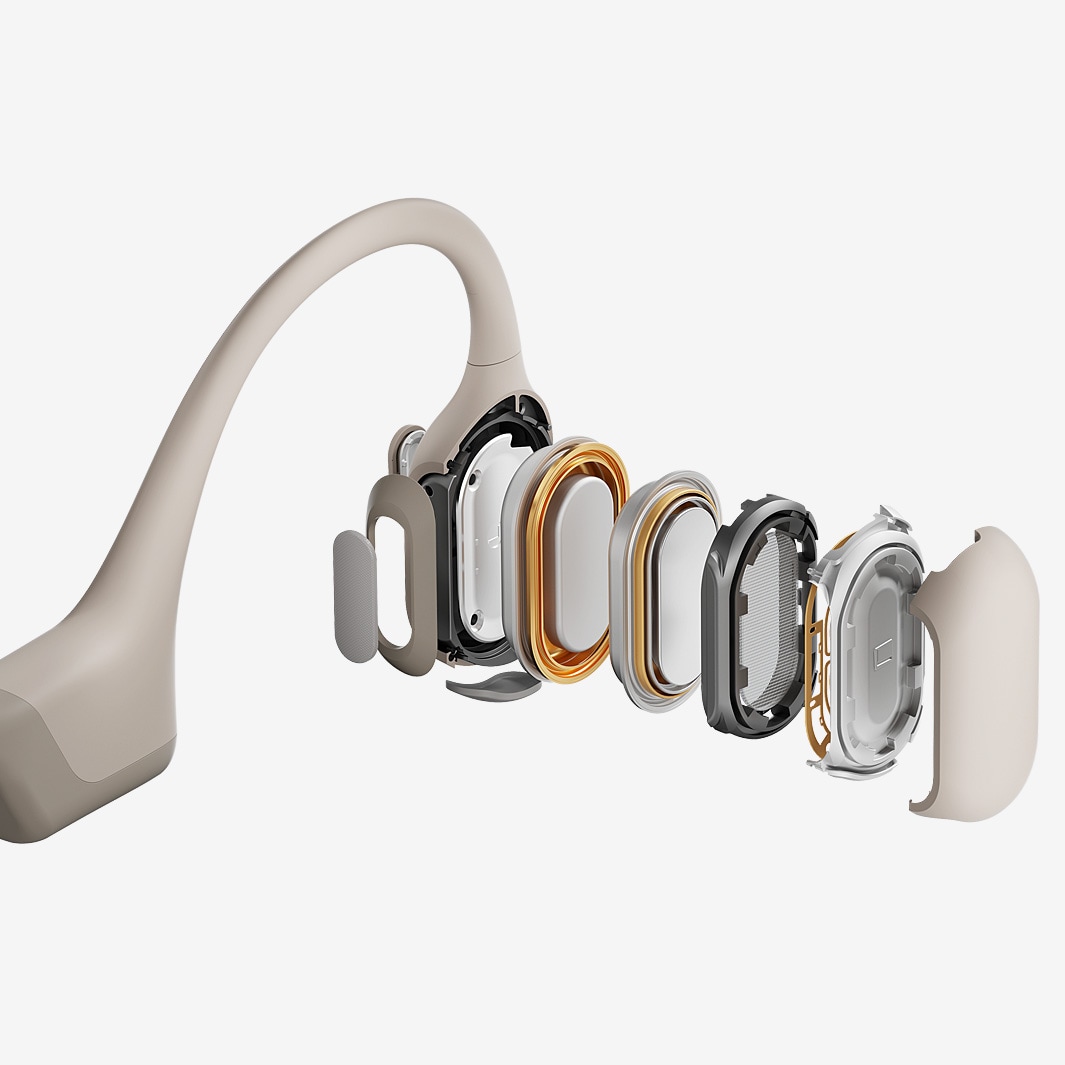 Shokz OpenRun Pro Wireless Headphones Beige Electronics