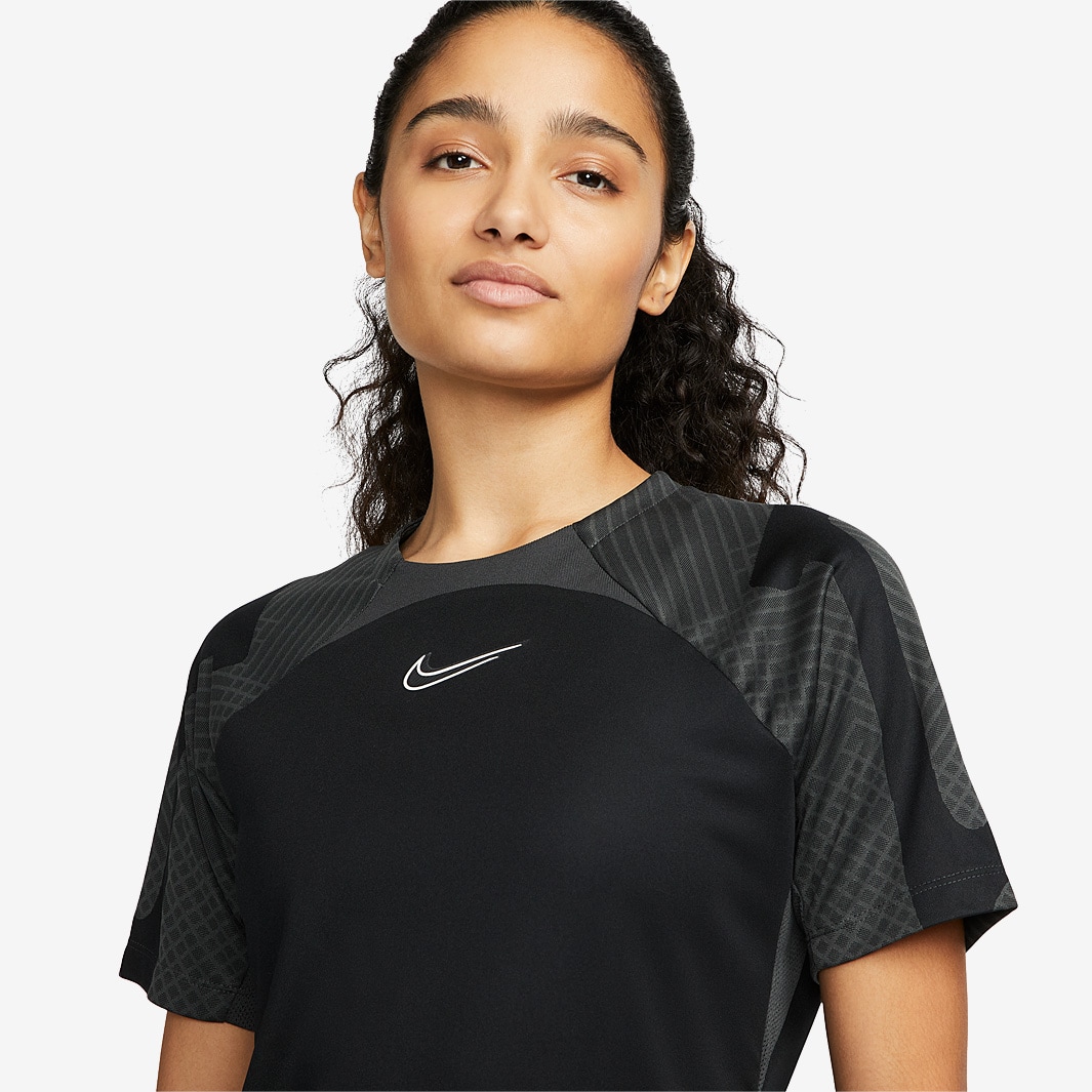 Nike Womens DriFit Strike SS Top Black/Dk Smoke Grey/White Womens Clothing