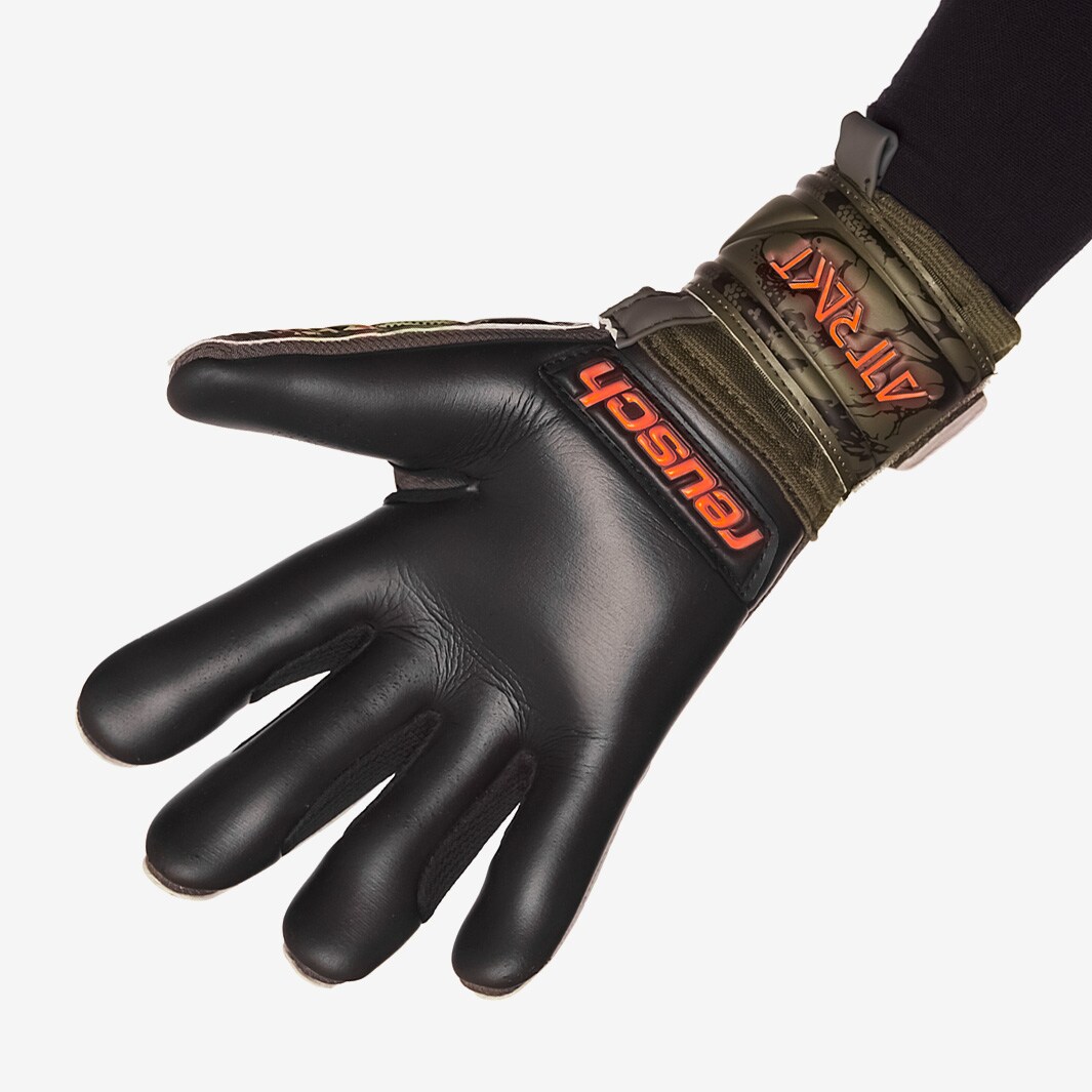 Reusch Kids Attrakt Grip Evolution Finger Support Desert Green