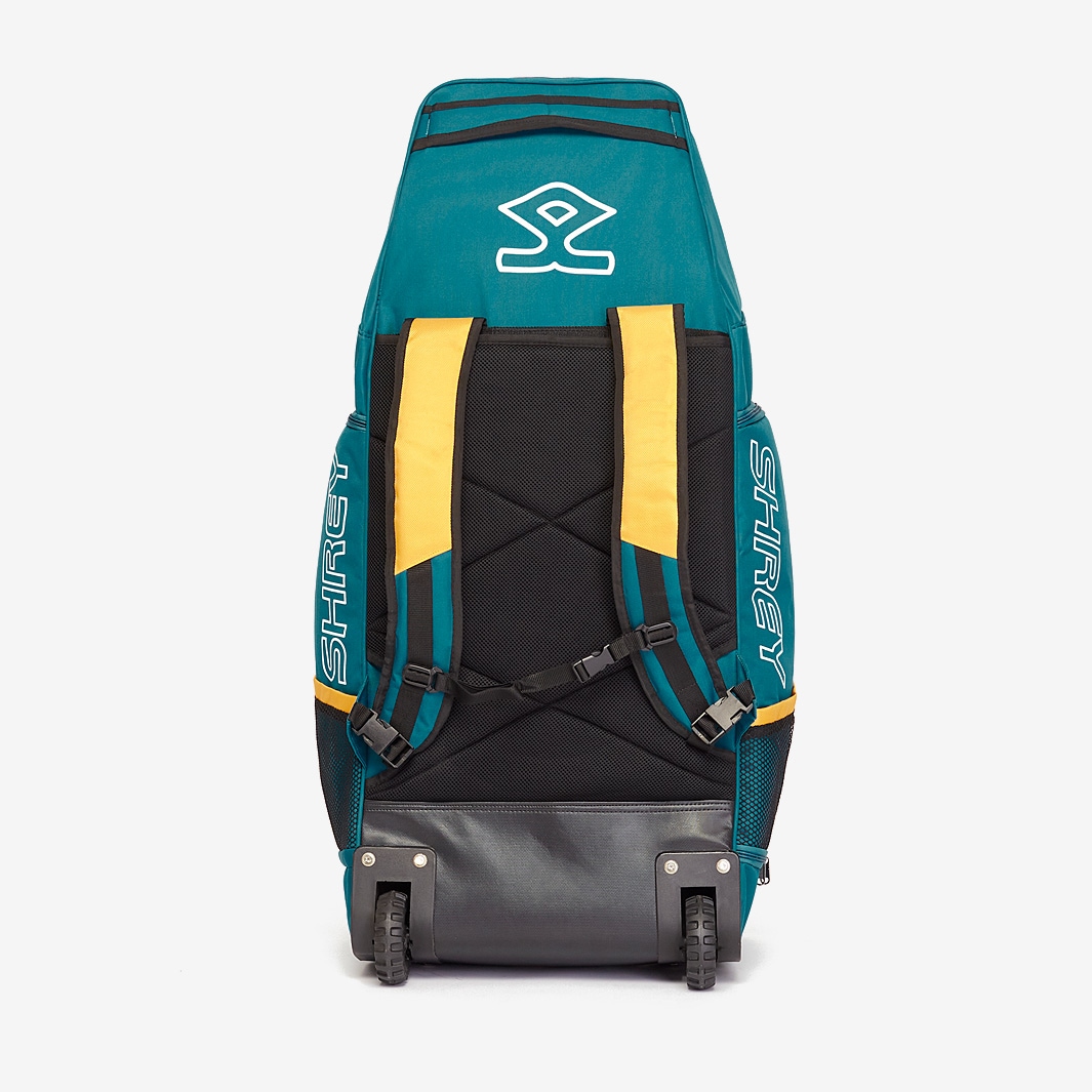 Shrey Elite Duffle Wheelie Bag Teal/Gold Bags & Luggage