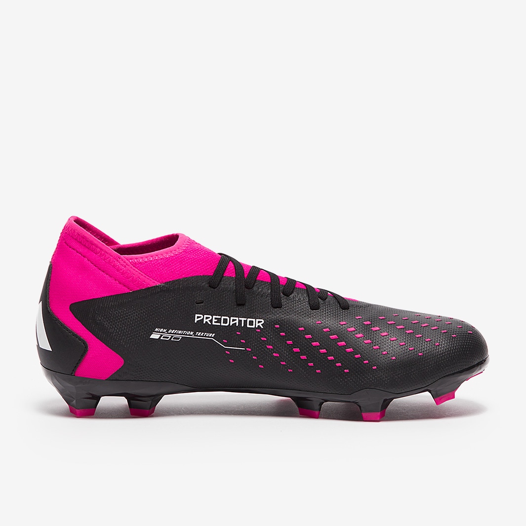 Adidas Predator Accuracy.3 FG Firm Ground Soccer Cleats Black/Pink / 10