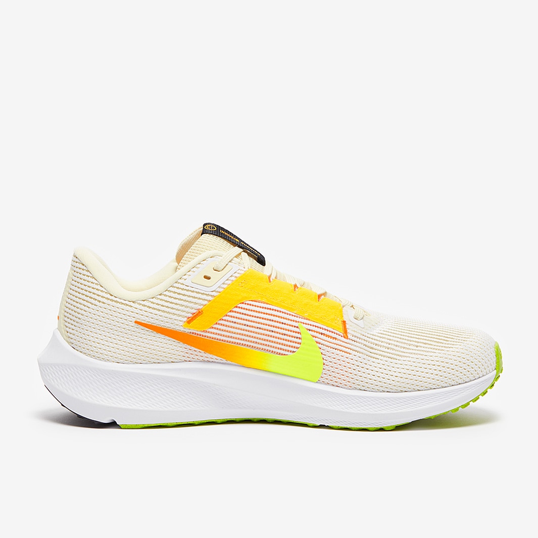  Nike Tenis de correr Air Zoom Pegasus 40 PRM para hombre,  Blanco/Multicolor coco Leche-volt : Ropa, Zapatos y Joyería