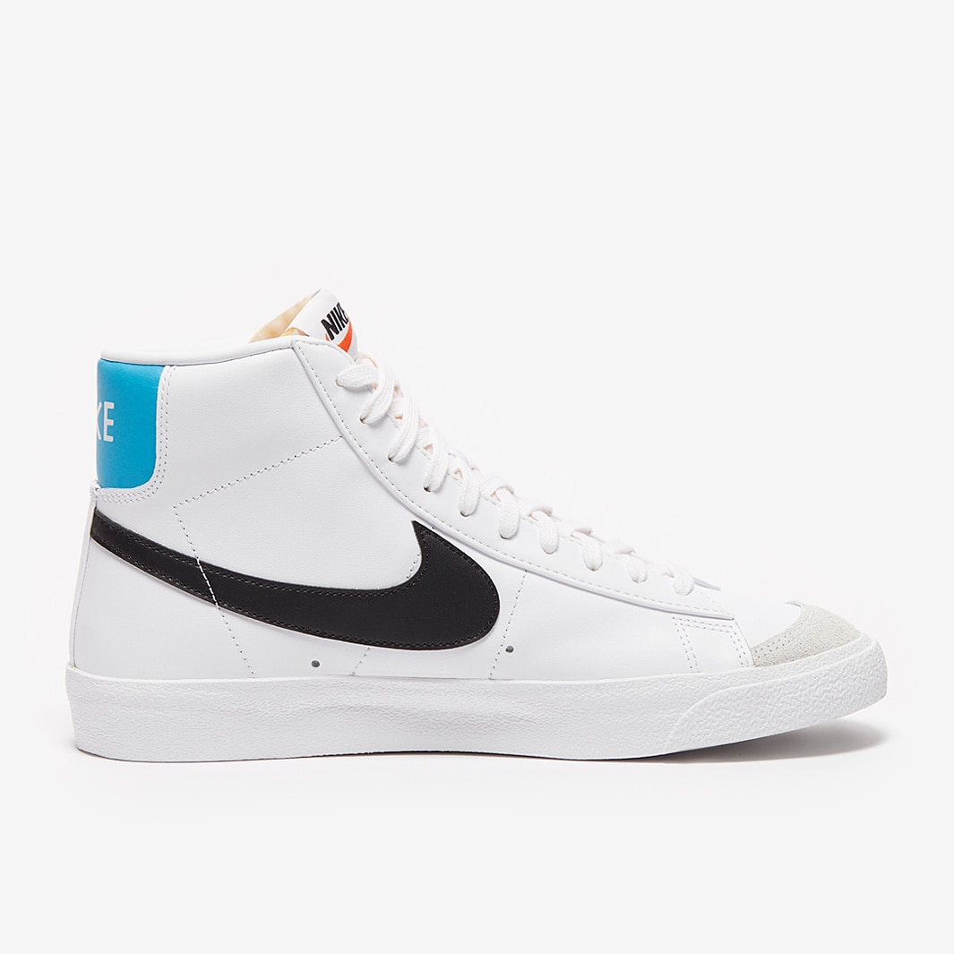 nike blazer vintage mid 77 white blue premium leather shoes