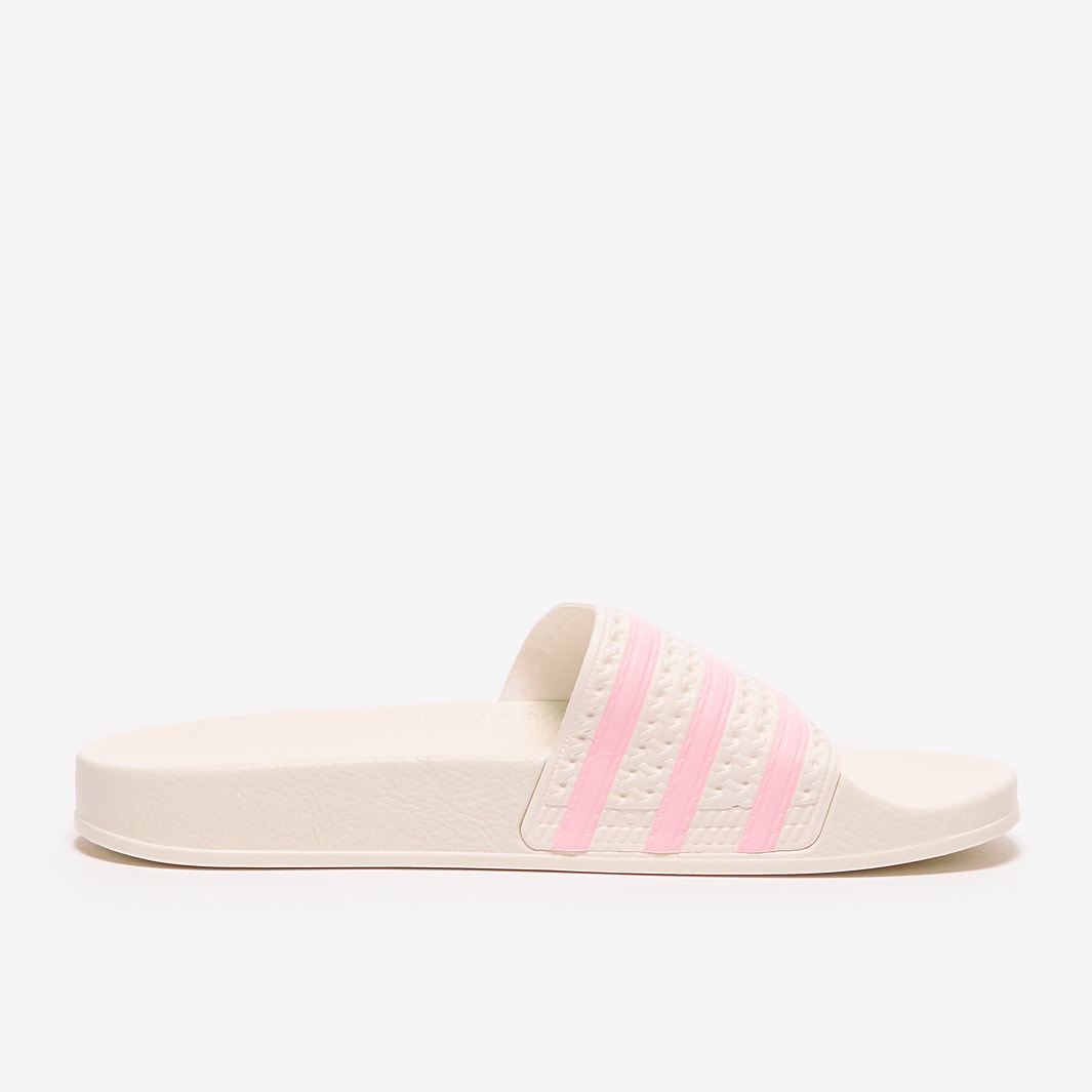 adidas Originals Womens Adilette - Off White/Clear Pink/Off White-Slides- Womens Shoes |