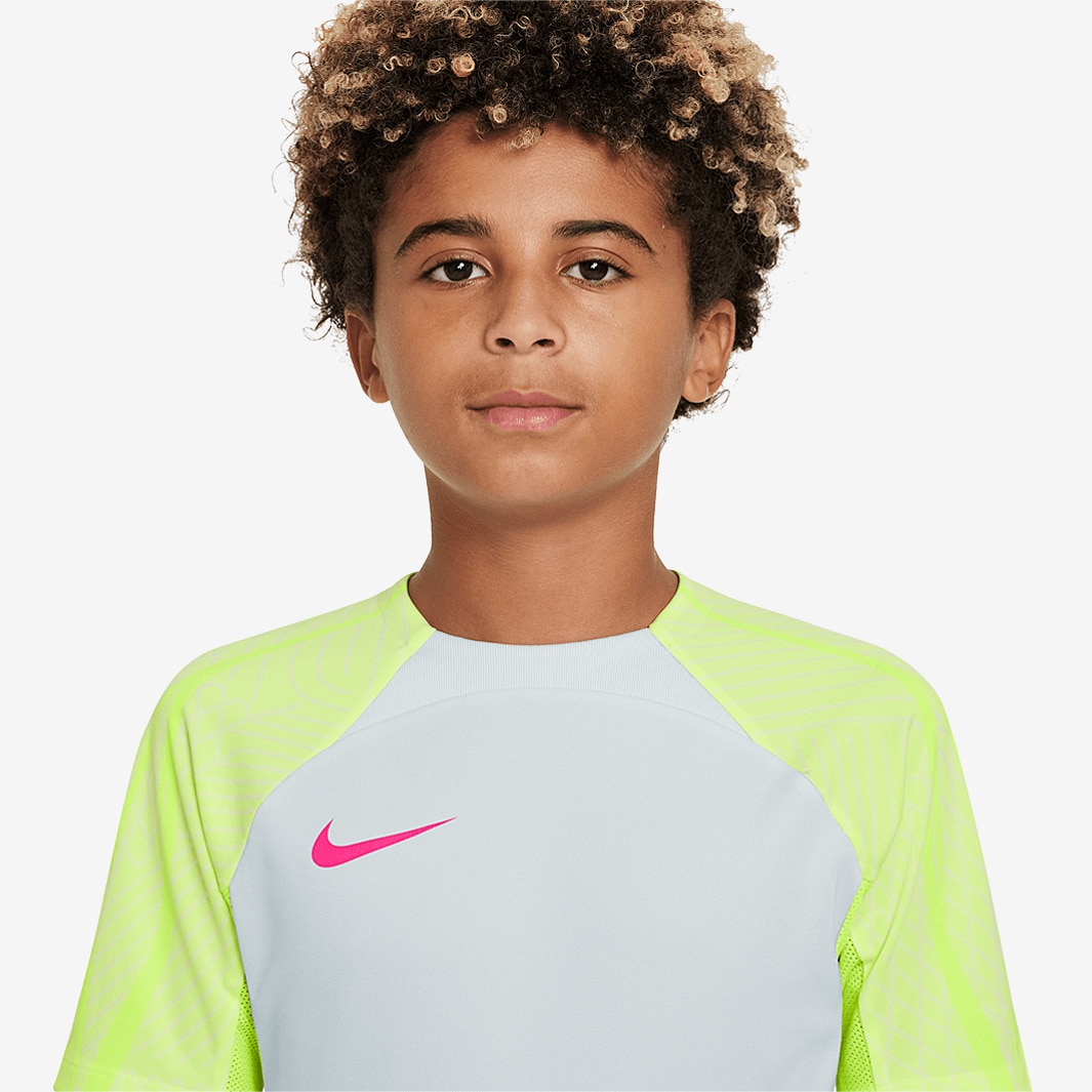 Nike Kids Dri-Fit Strike SS Top BR - Pure Platinum/Volt/Hyper Pink ...