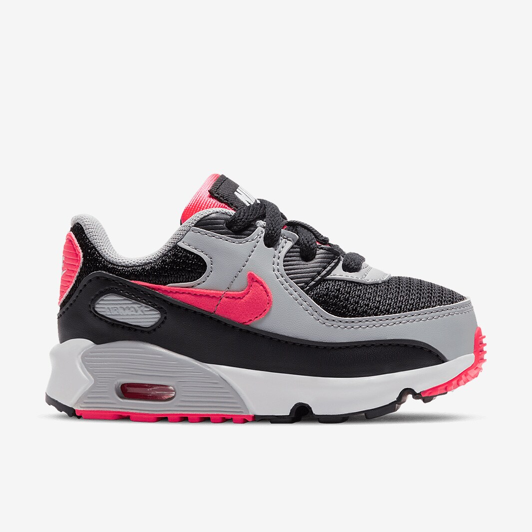 nike air max 90 trainers black radiant red white wolf grey