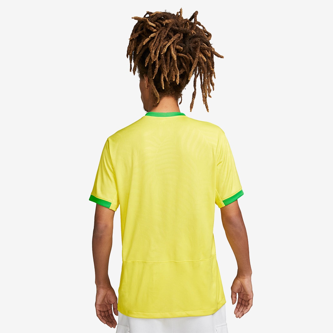Nike Brazil 23/24 Dri-Fit Stadium SS Home Shirt - Dynamic Yellow
