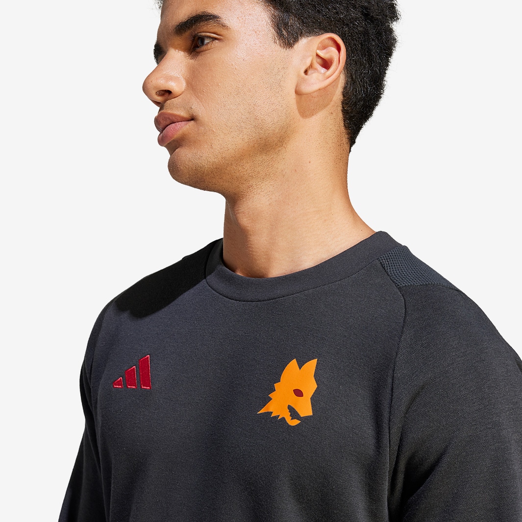 adidas AS Rom 23/24 Crewneck Pullover Schwarz Herren