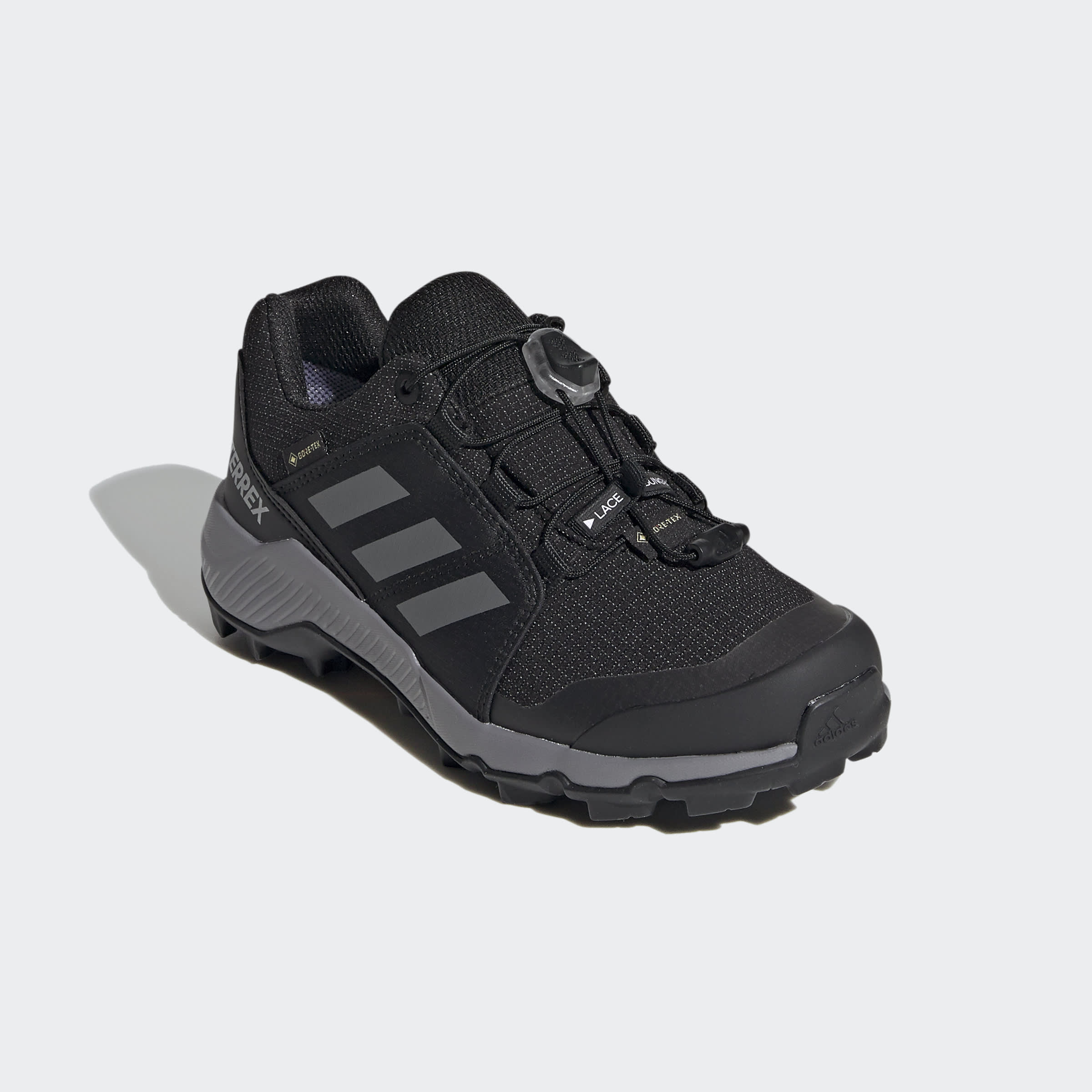 adidas Terrex Kids GORE-TEX Hiking Shoes - Core Black/Grey - Boys Shoes