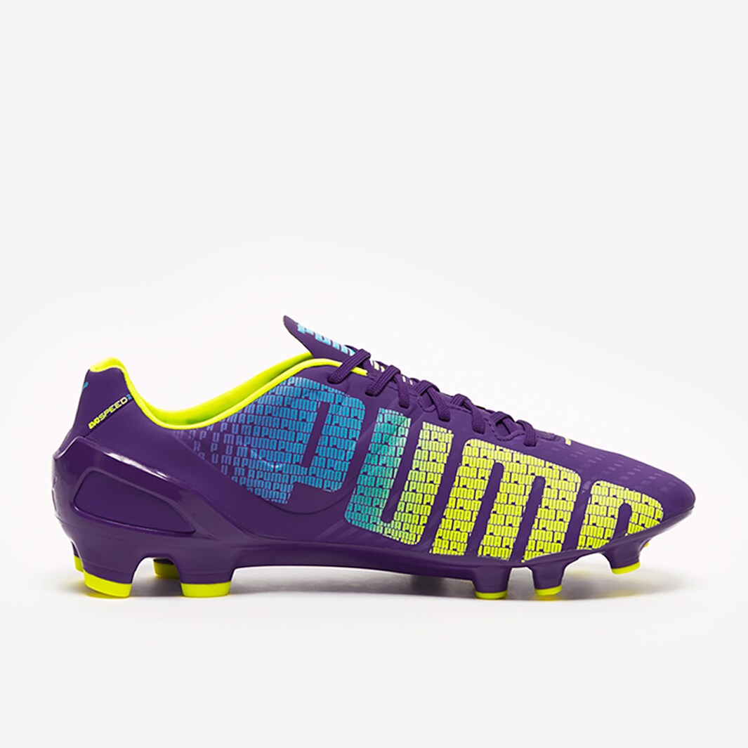 puma bleu et vert fluo