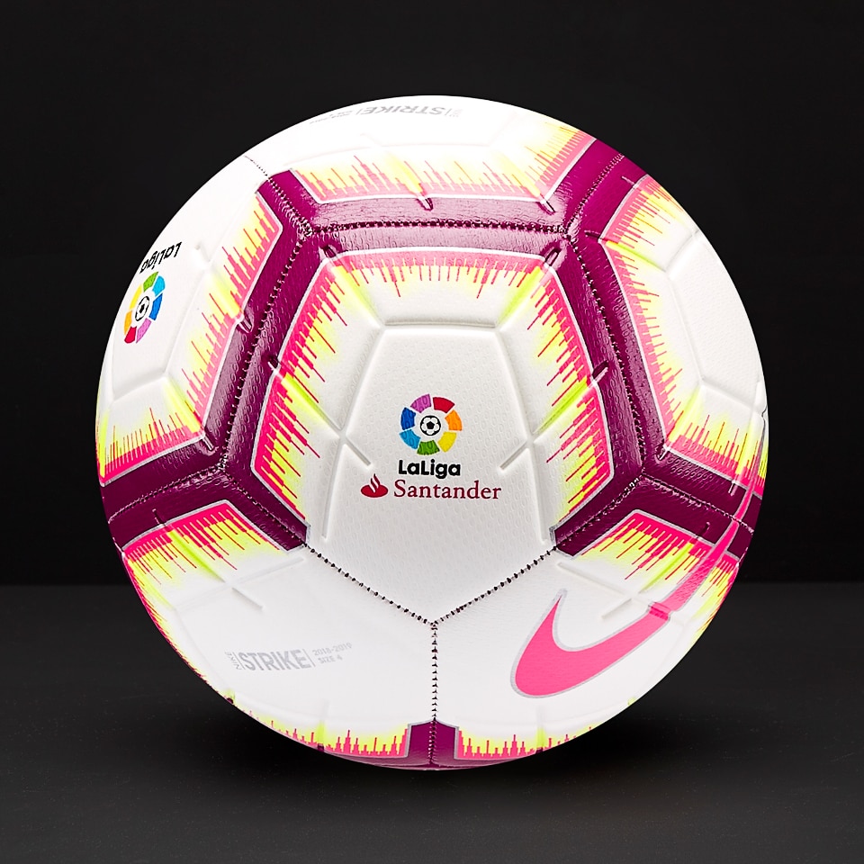 de fútbol - Nike La Liga Strike - Blanco/Rosa/Rojo - SC3313-100 | Pro:Direct Soccer