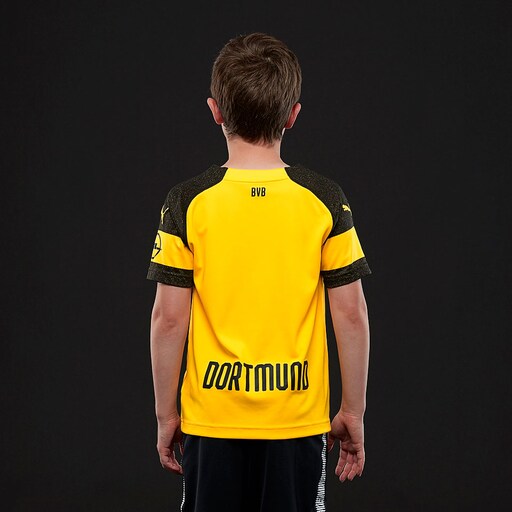 Puma Kids Borussia Dortmund 2018/19 Home SS Jersey - Cyber Yellow image 3 |