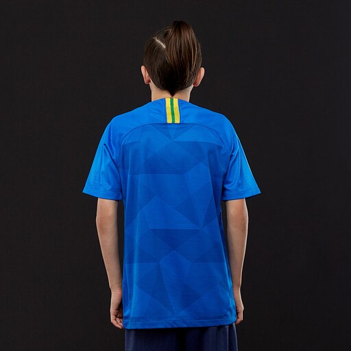 Nike Brazil 2018 Youths Stadium Away SS Jersey - Soar/Midwest Gold image 3 |