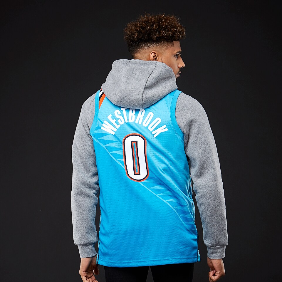 Men's Nike Russell Westbrook Turquoise Oklahoma City Thunder City Edition Swingman Jersey