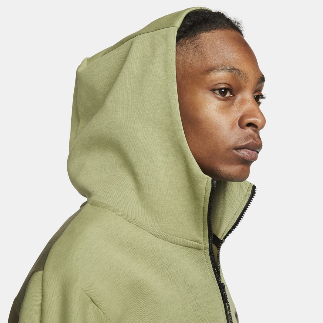 Nike Sportswear Tech Fleece Full-Zip Hoodie - Alligator/Medium Olive ...