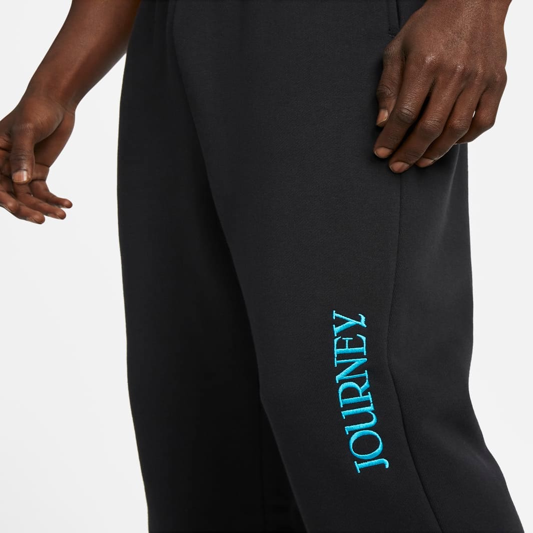 Nike Kyrie Fleece Pants Black/Blue Laser/Light Menta Mens Clothing