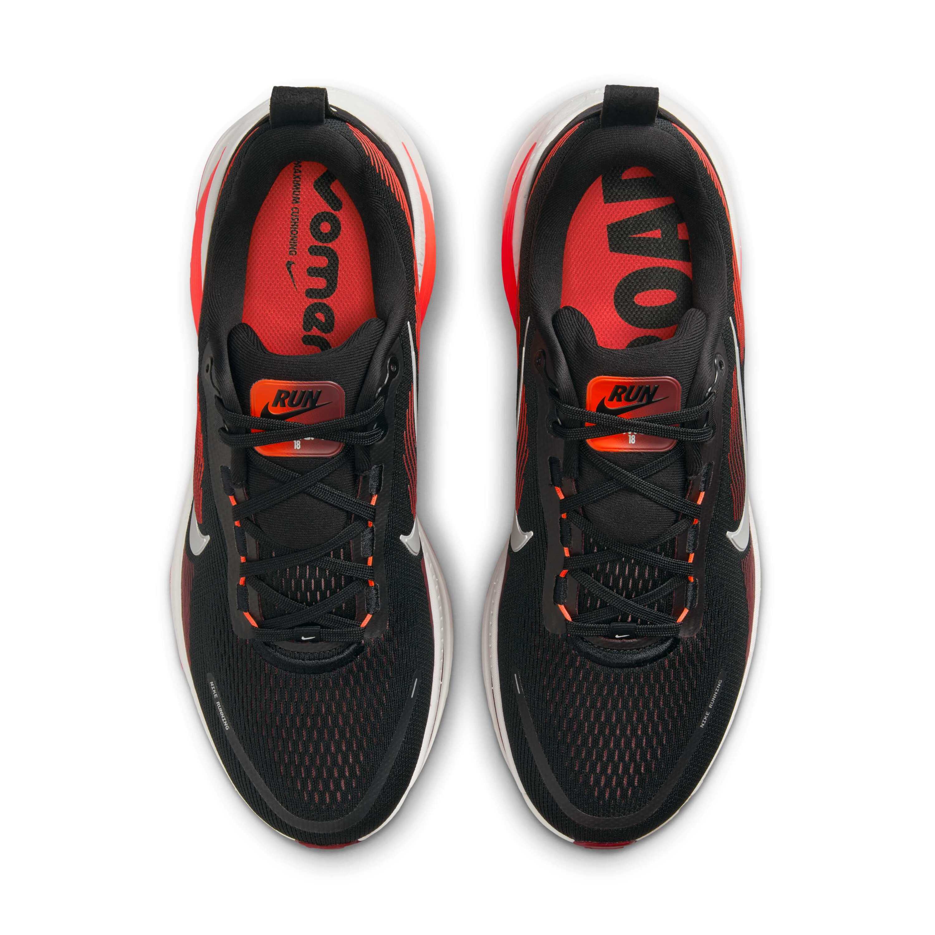 Nike Vomero 18 - Black/Metallic Silver/Bright Crimson - Mens Shoes