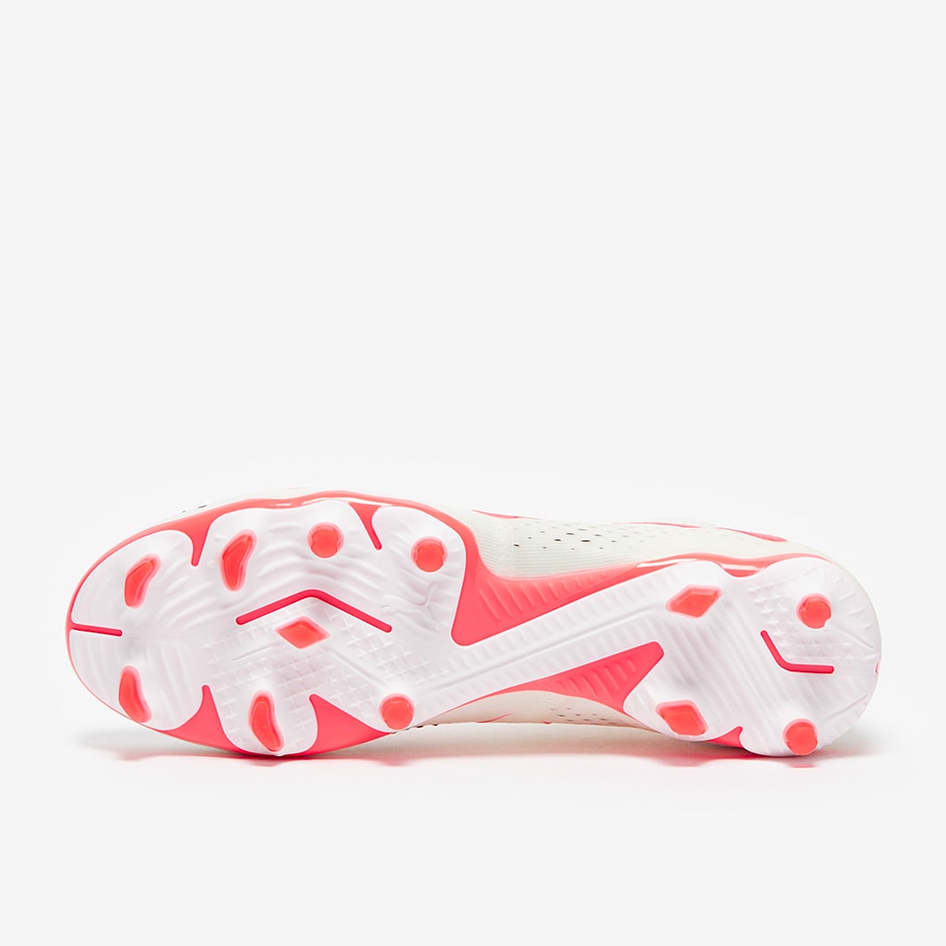 Puma Future Match FG/AG - Puma White/Fire Orchid - Mens Cleats |
