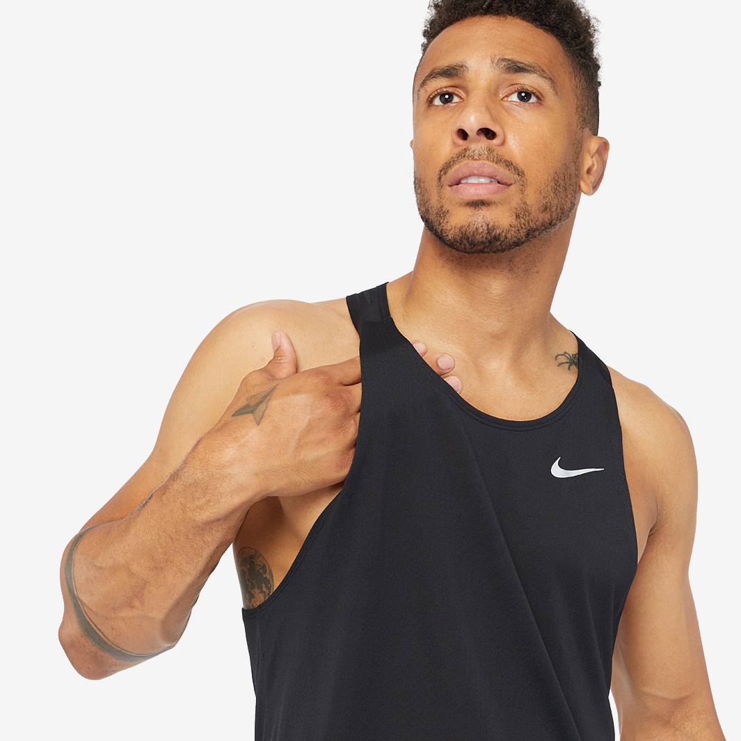 Singlet Nike Dri-FIT Fast Racing Nero/Argento Catarifrangente