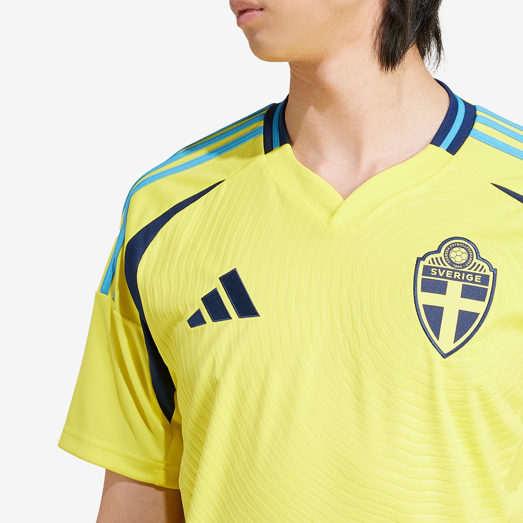 adidas Sweden 23/24 Home Shirt - Bright Yellow - Mens Replica |