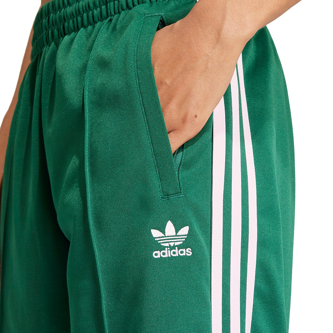 adidas Originals superstar track pants in green and pink