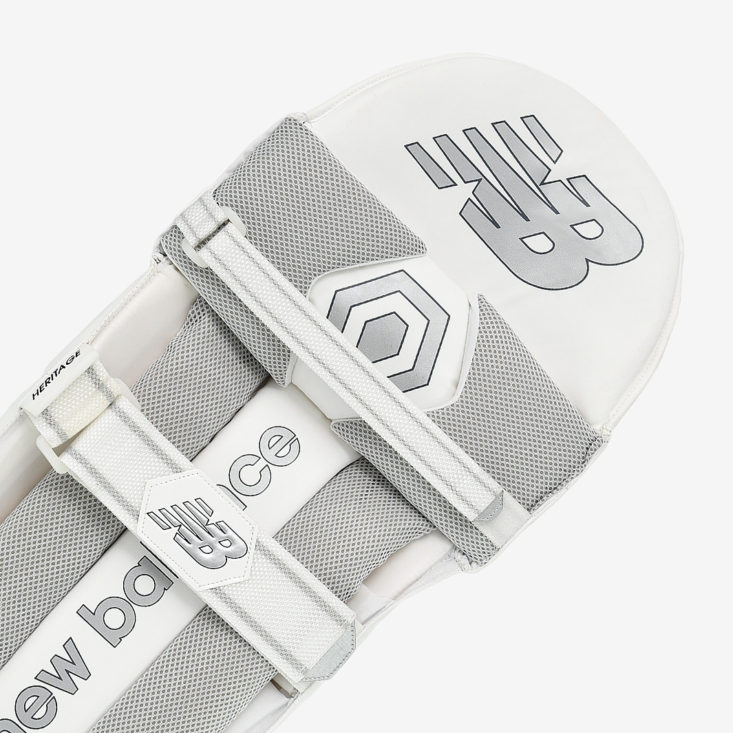 New Balance Heritage LH Batting Pads White/ Green Batting