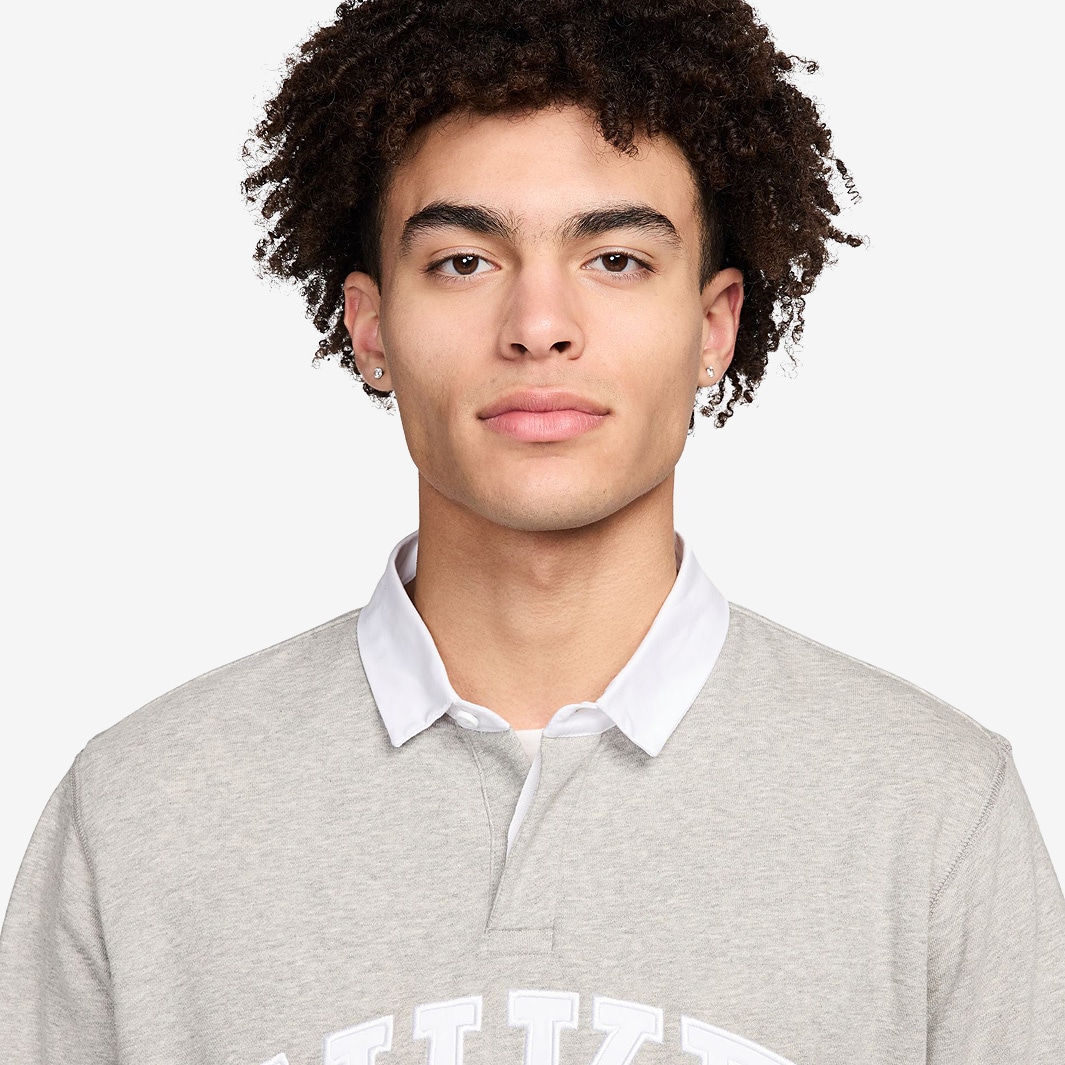 Nike Sportswear Club Fleece Long Sleeve Polo Shirt - Dark