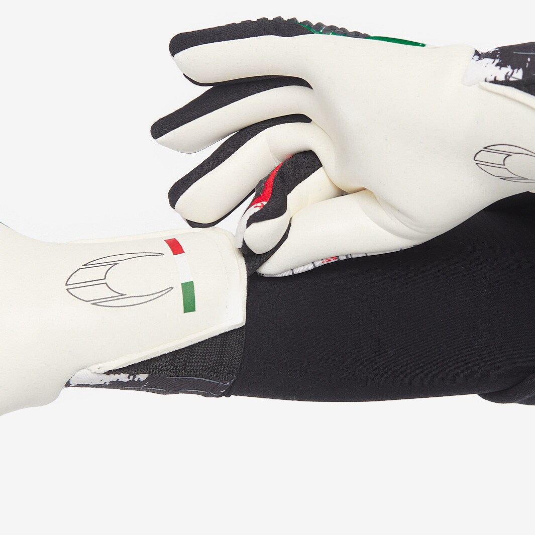 Guanti Da Portiere Pro Evolution Italy - Lattice SHIELD 5mm, Taglio Negativo, Verde/Bianco/Rosso - Foto 8