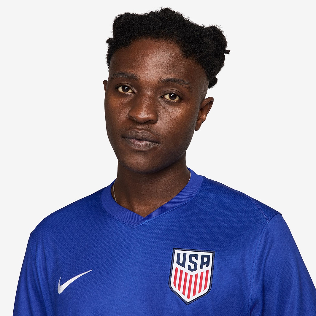 Nike USA 2024 Dri-FIT Stadium SS Away Jersey - Old Royal/Sport Red