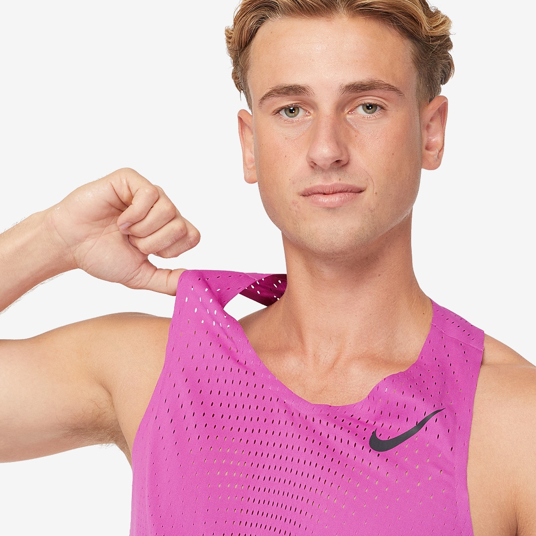 Nike Dri-FIT ADV Aeroswift Singlet - Hot Fuchsia/Black - Mens