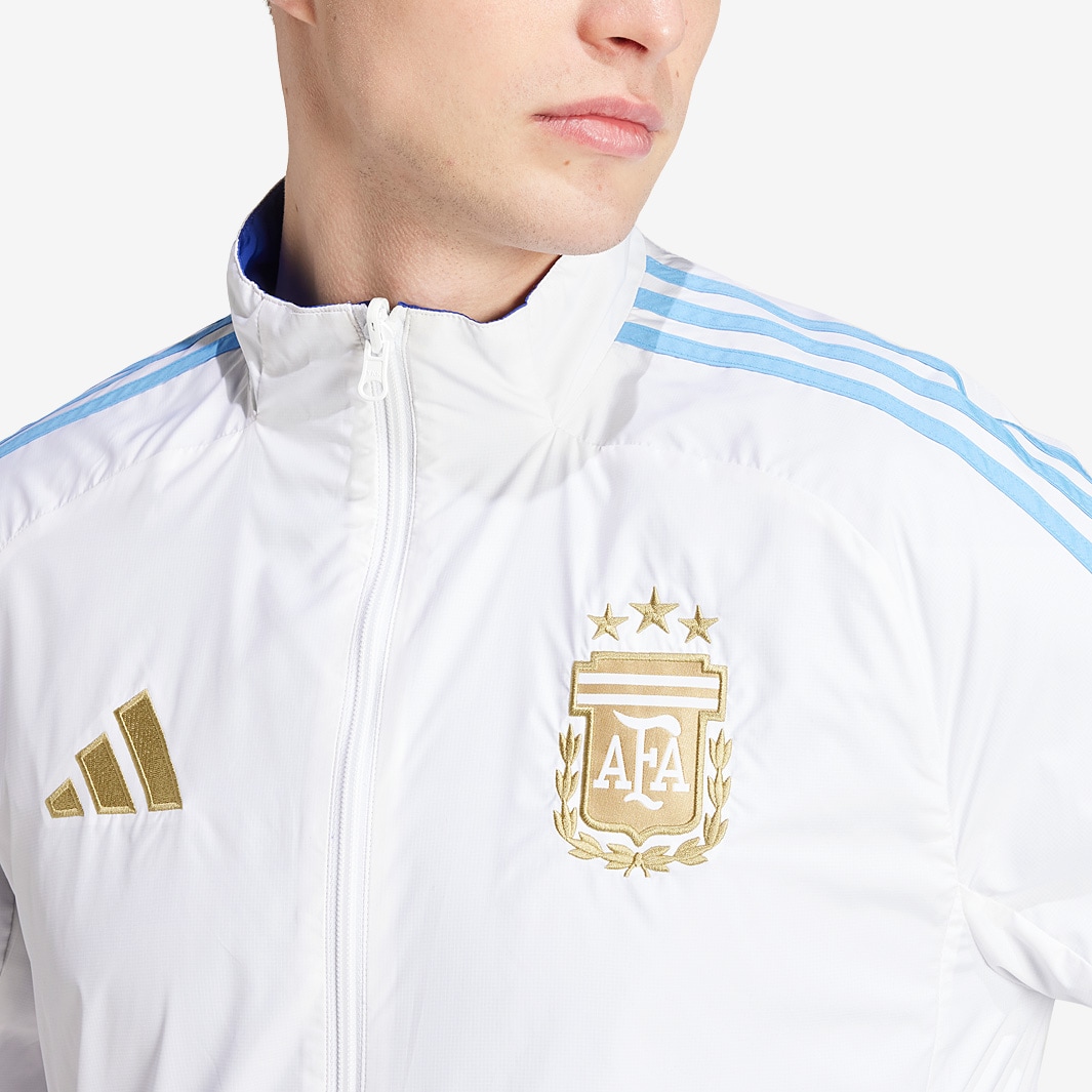 adidas Argentina 2024 Anthem Jacket - White/Lucid Blue - Mens