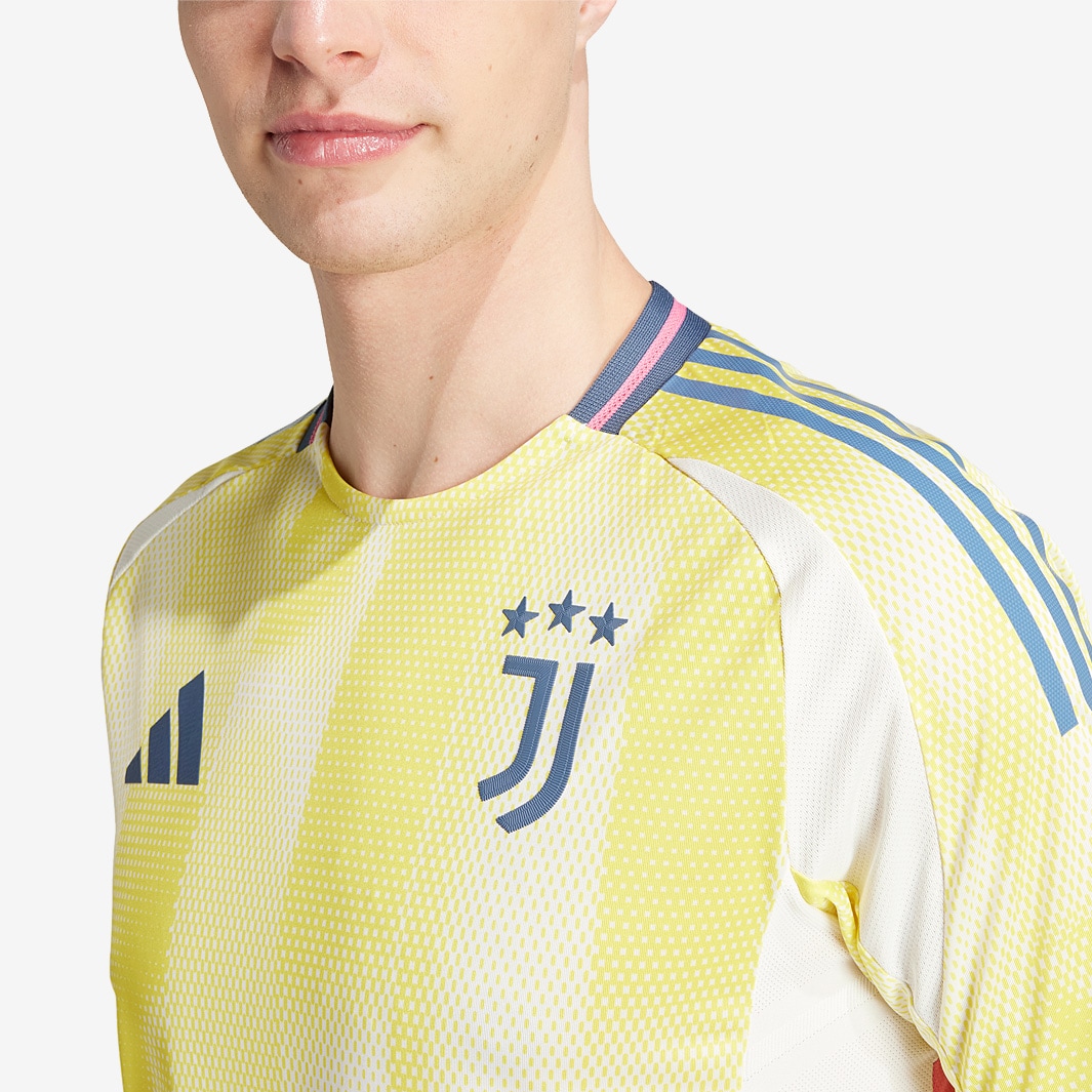 adidas Juventus 24/25 Authentic Away Shirt - Pure Sulfur - Mens