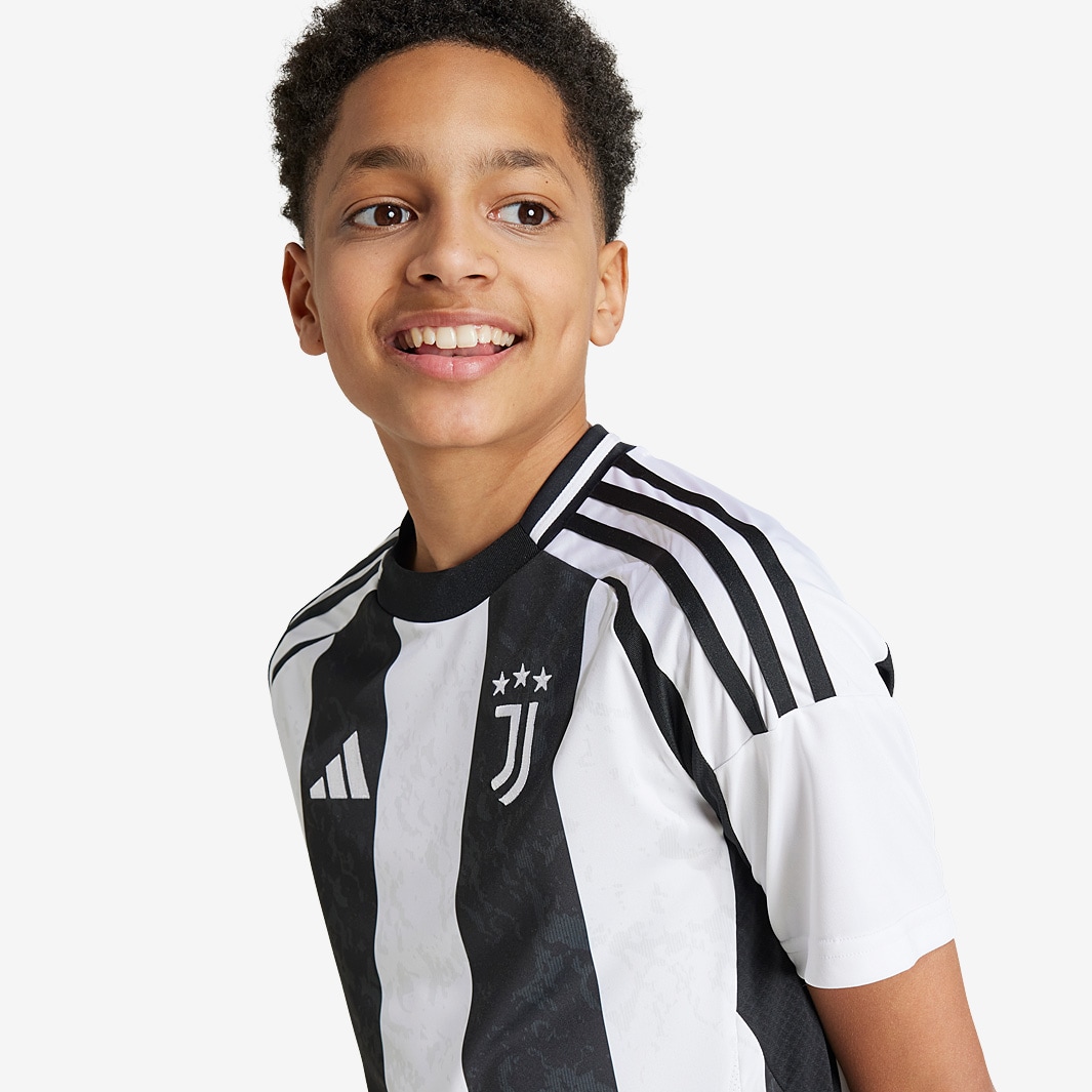 adidas Juventus 24/25 Kids Home Shirt White/Black Boys Replica