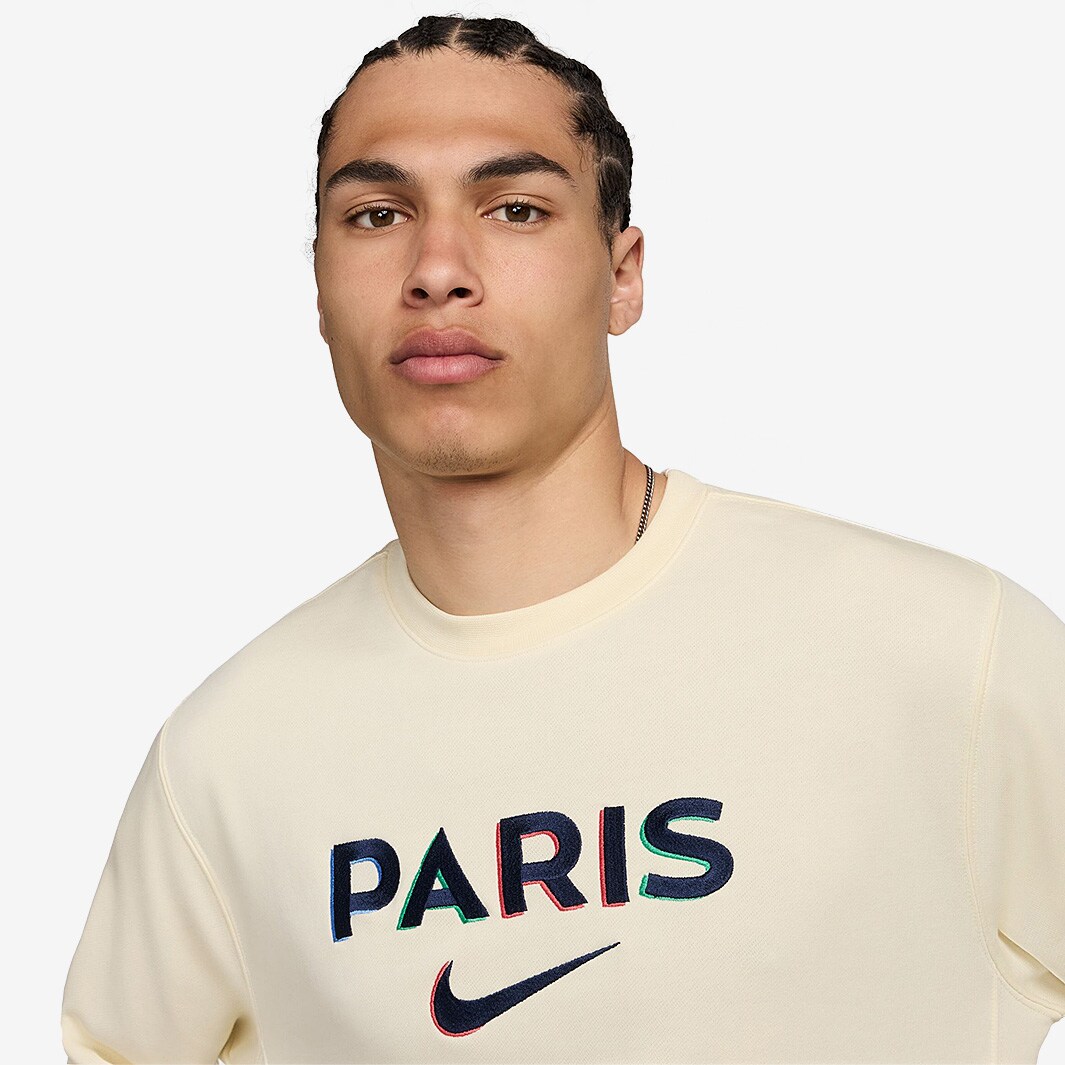 Nike Paris Saint-Germain Club Crew LS Top Coconut Milk/Midnight