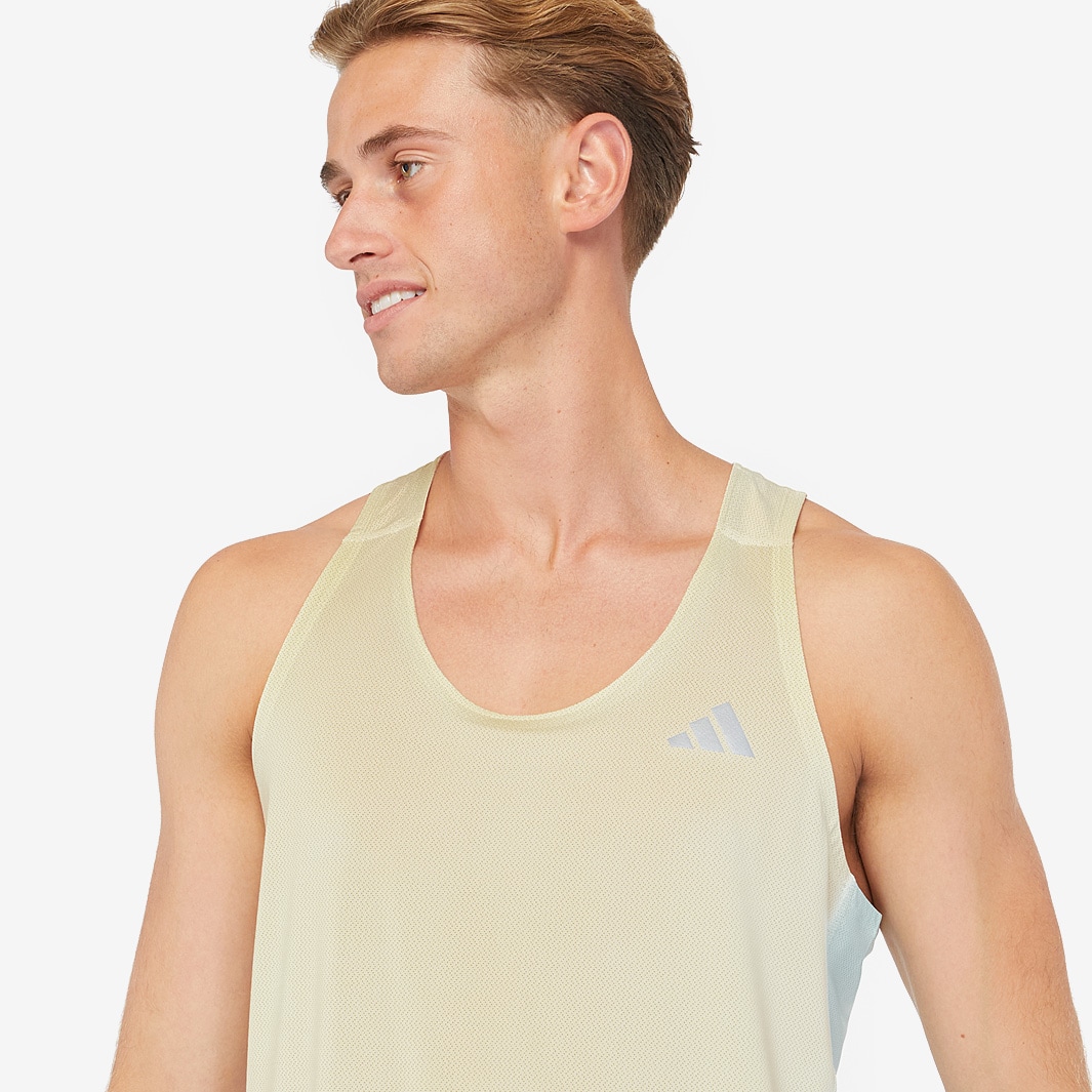 adidas NYC Singlet - Off White/Semi Flash Aqua - Mens