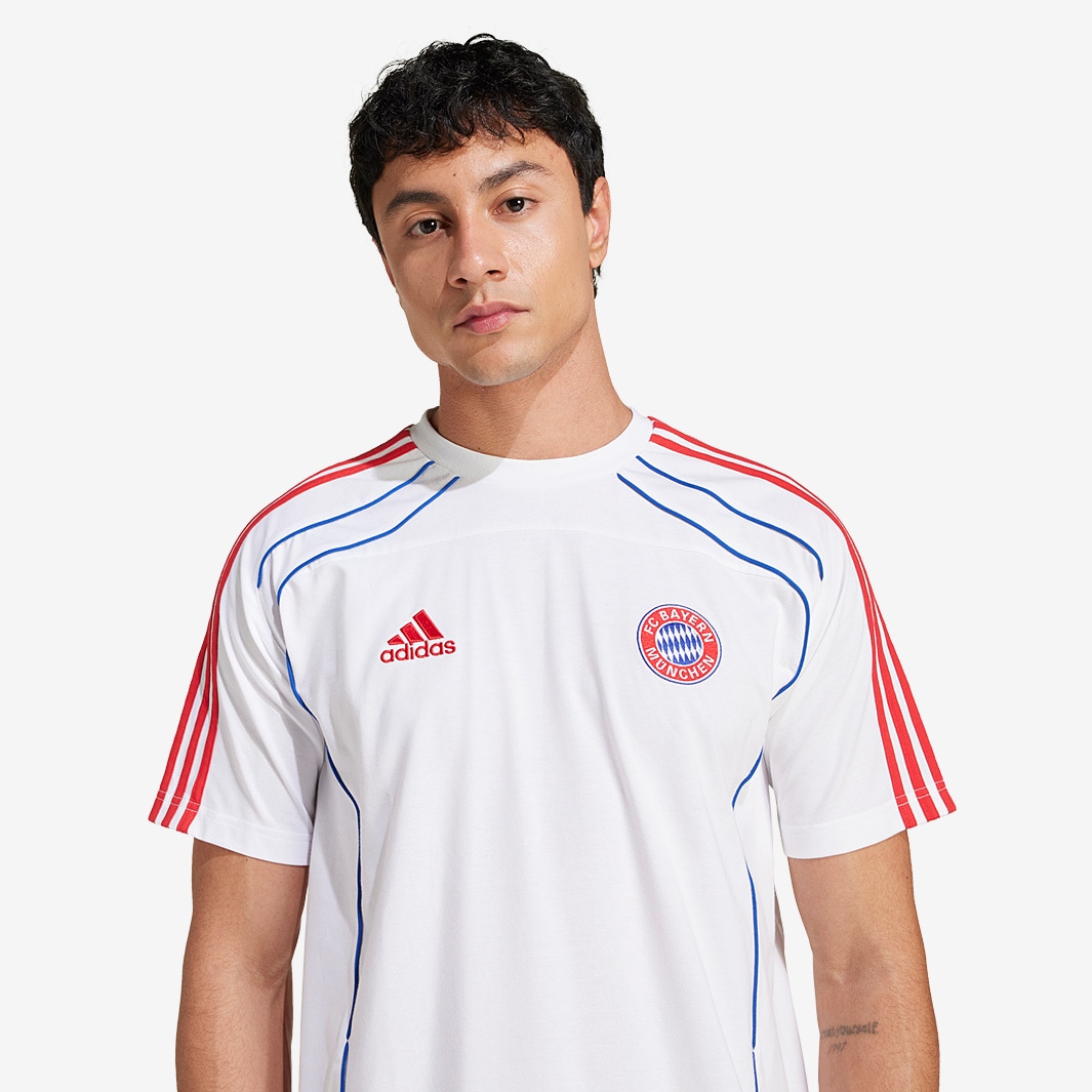 Tシャツ・カットソー adidas originals FC Bayern Muenchen VRCT Tee - white/gray adidas | FC Bayern VRCT Tee | Licensed Short Sleeve T-Shirts