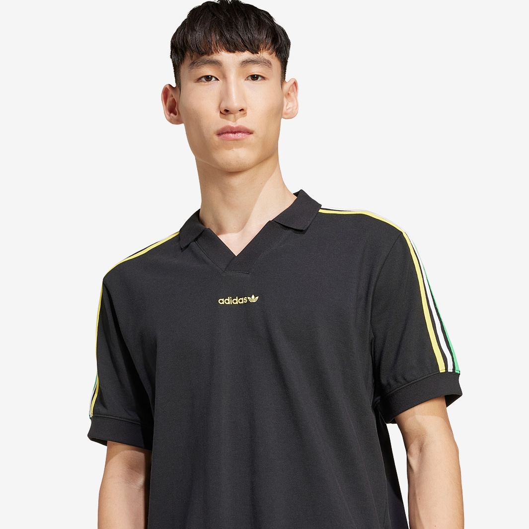 adidas Originals Polo Shirt Black Tops Mens Clothing