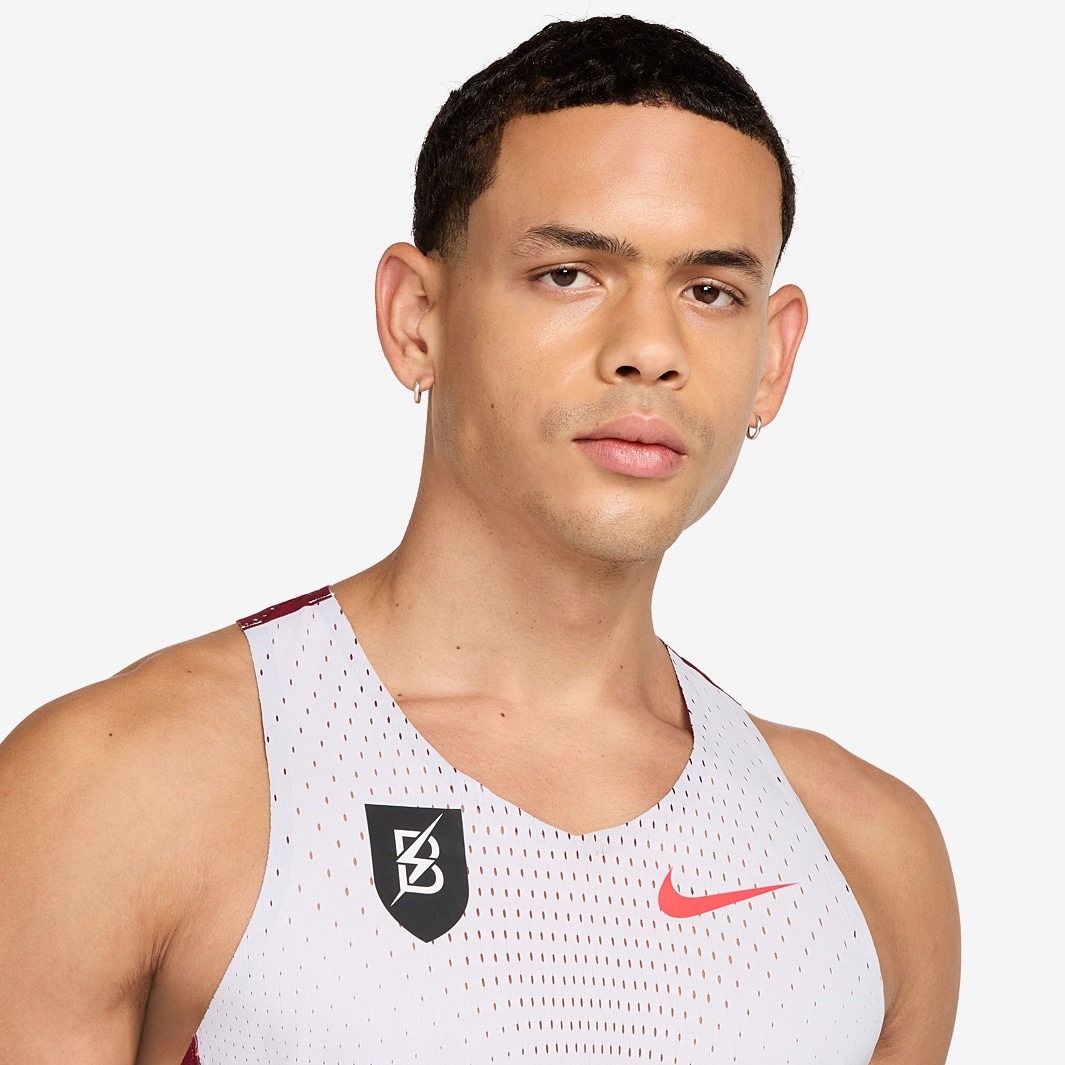 Nike Dri-FIT ADV Aeroswift Singlet 25 - White/Team Red