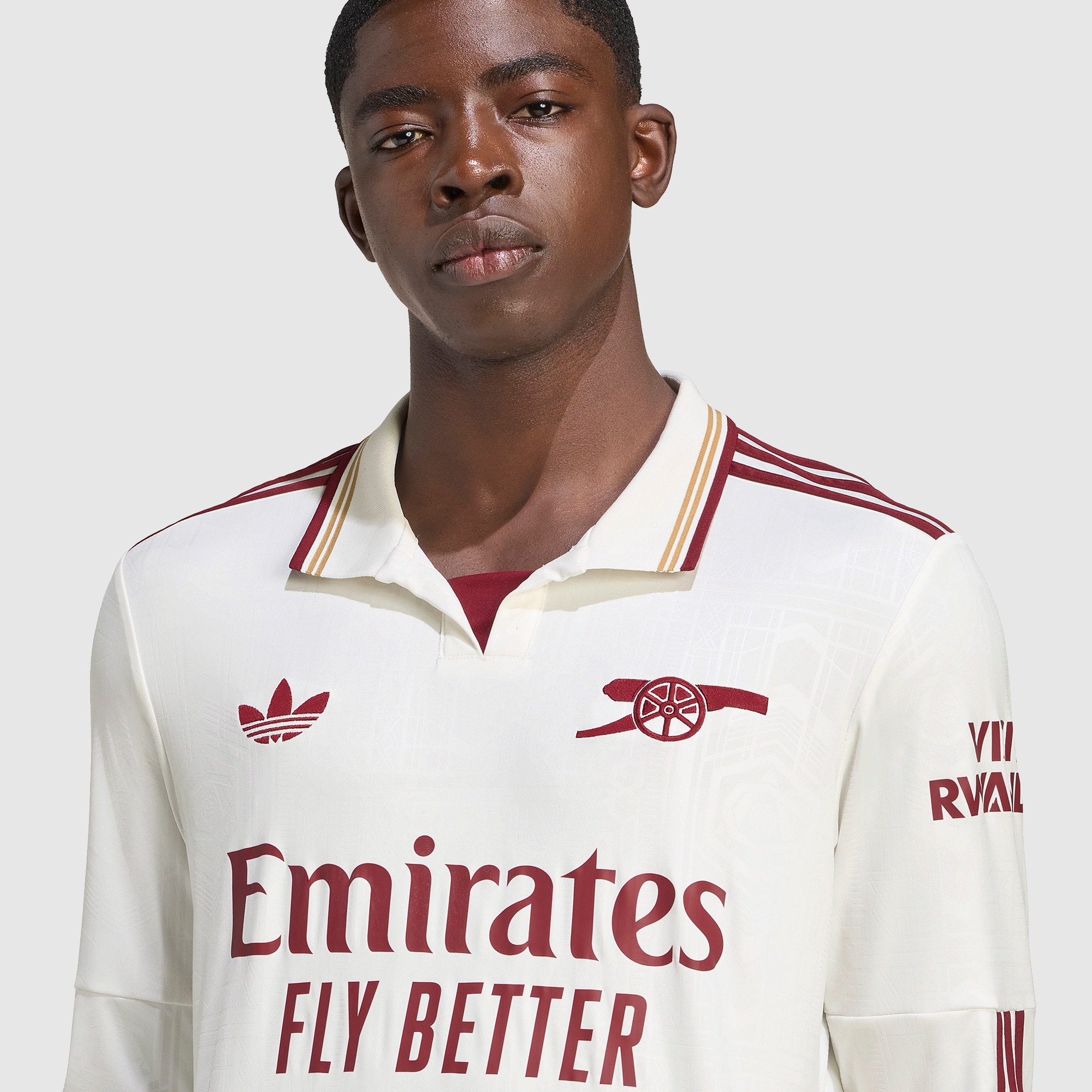 adidas Originals Arsenal 25/26 LS Third Shirt - Cloud White