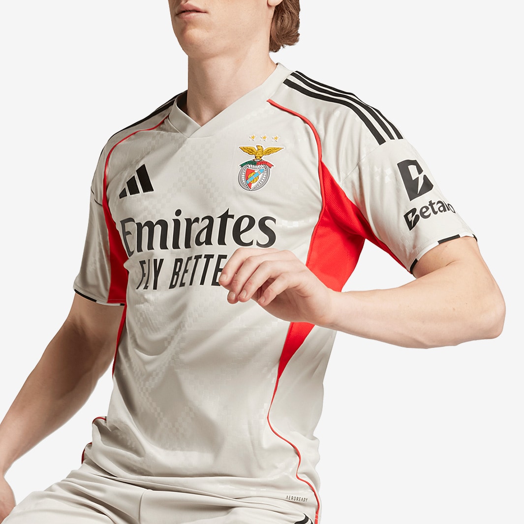 adidas Benfica 25/26 Away Jersey - Wonder Alumina - Mens Replica |
