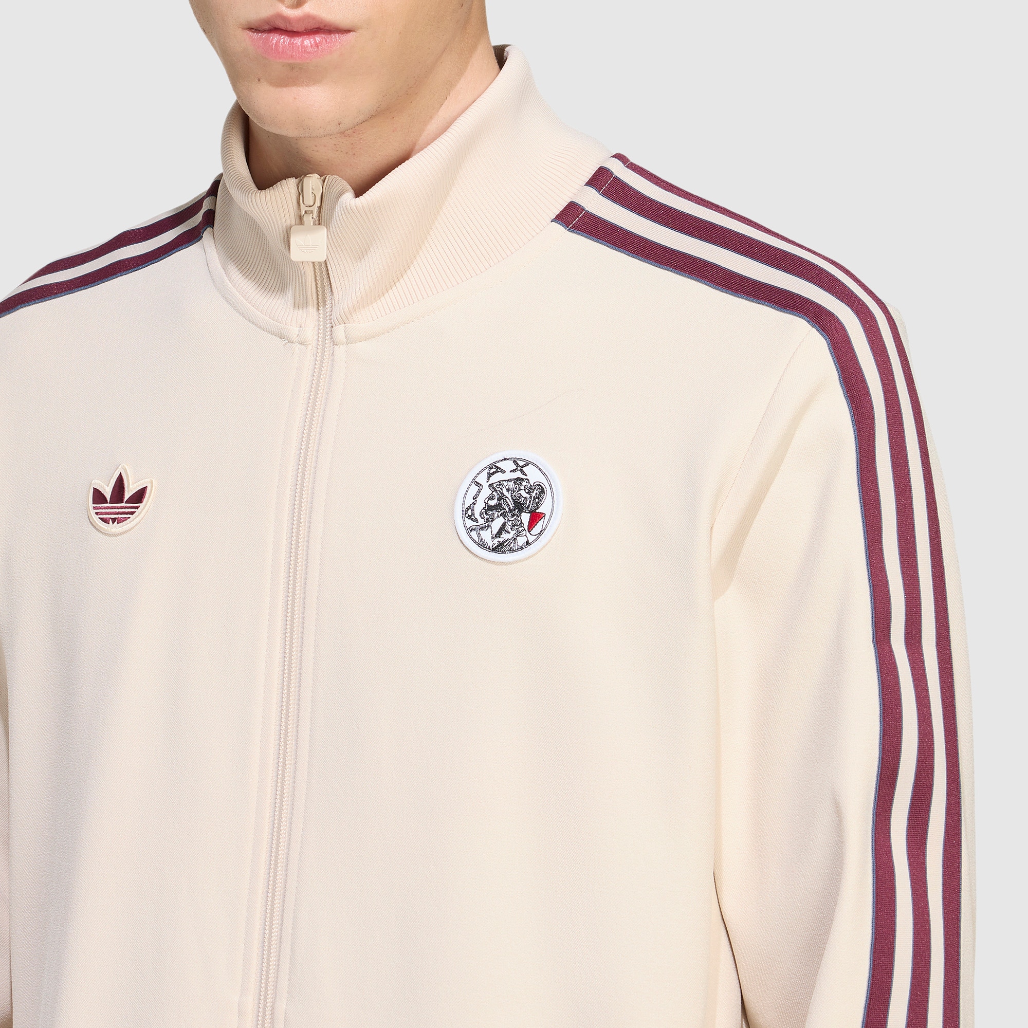 adidas Originals Ajax 25/26 Terrace Icon Track Top Halo Ivory