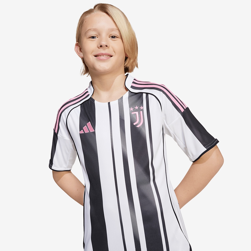 adidas Juventus 25/26 Kids Home Jersey - White/Black - Boys Replica |
