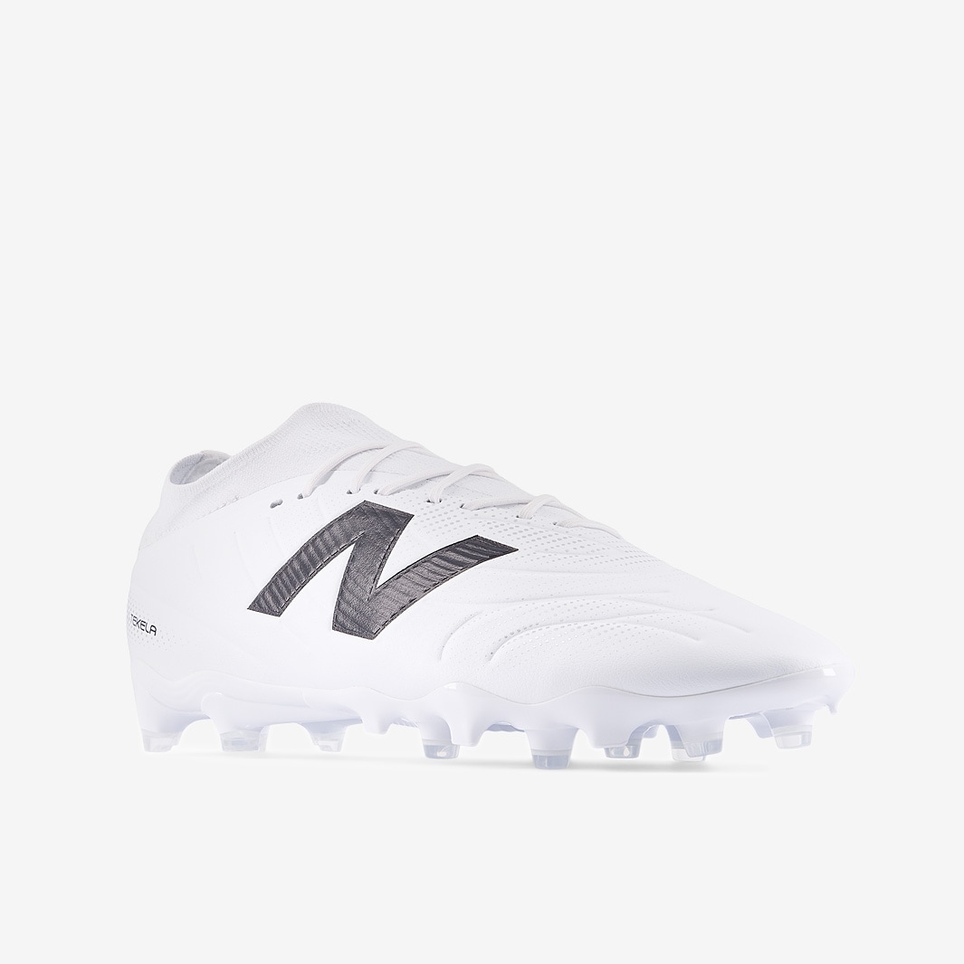 New Balance Tekela Team Firm Ground - White/Black - Adult Cleats |