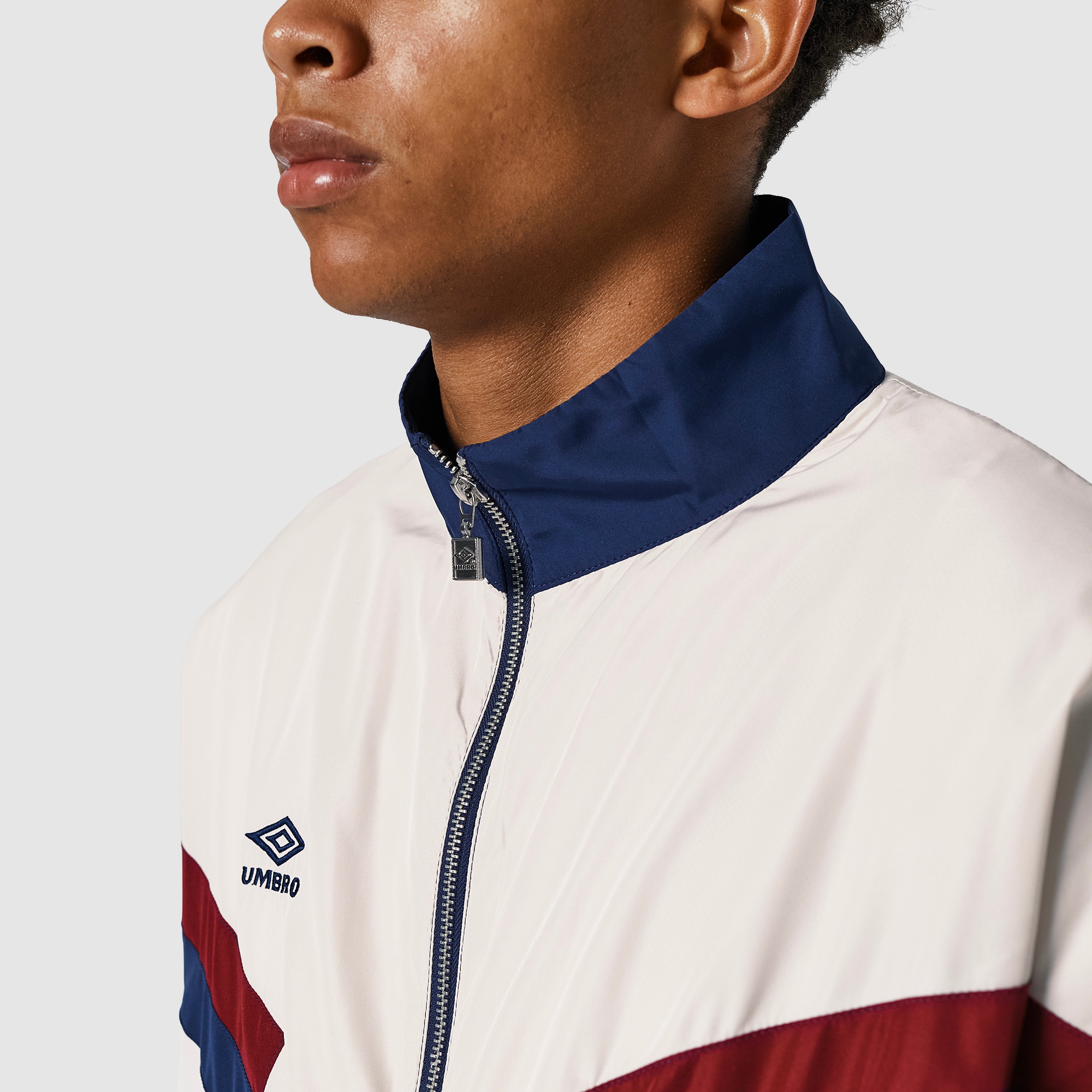 Umbro Relaxed Track Jacket - Dark Navy/White Sand/Vista Blue