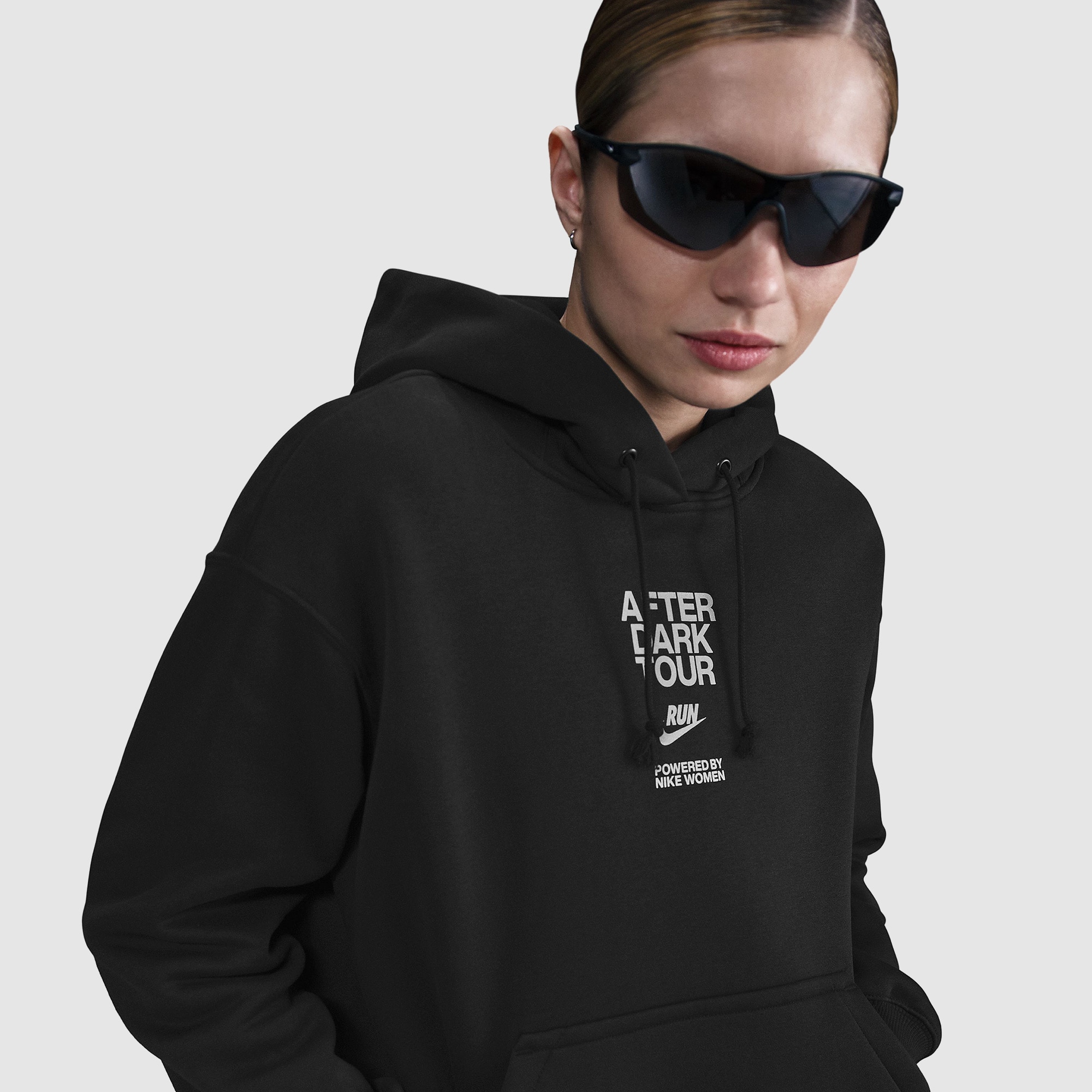 nike world tour pack graphic hoodie in black